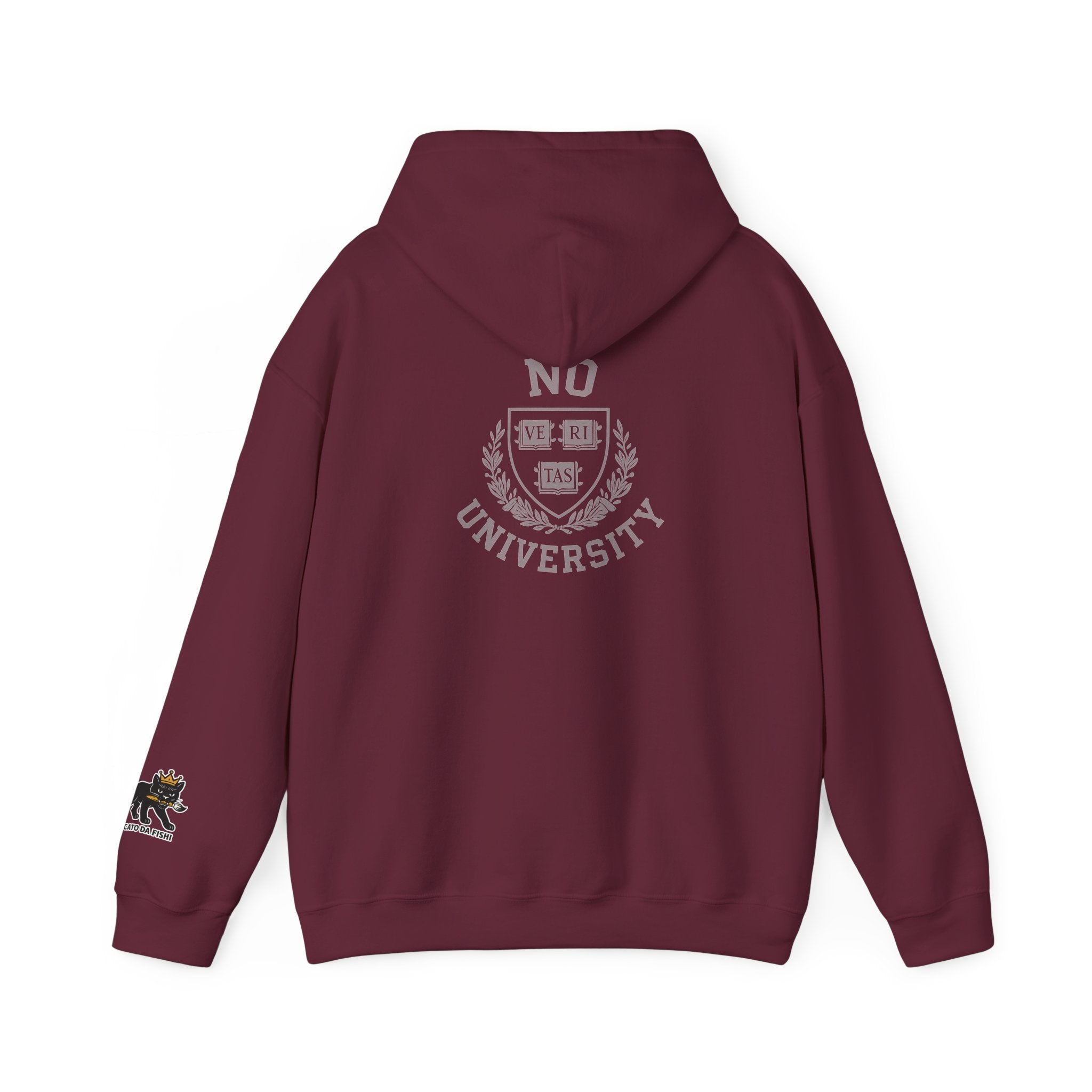 Unisex Hooded 'No University' , School Spirit