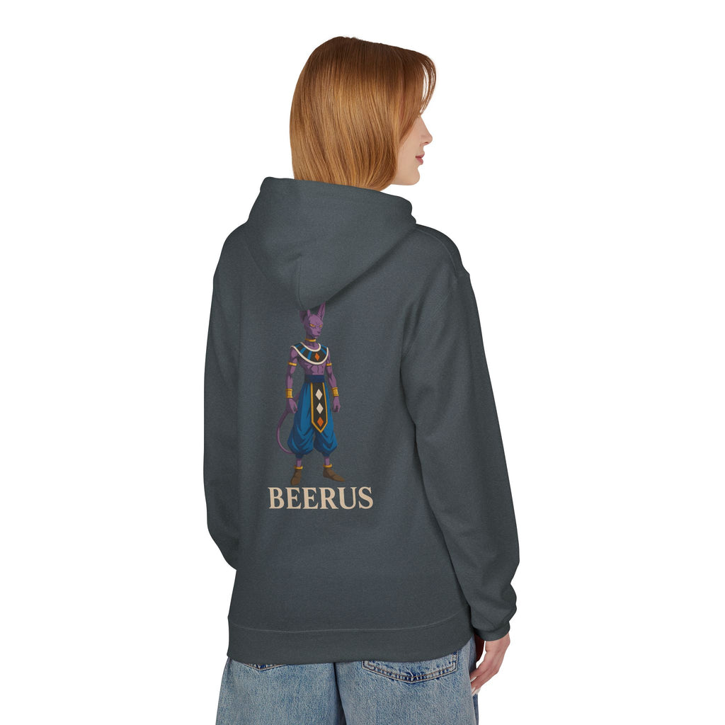 Stylish beerus Hoodie, Soft Unisex Fleece Sweatshirt, Trendy Anime Apparel, Cosplay Gift for Fans, Comfortable Streetwear