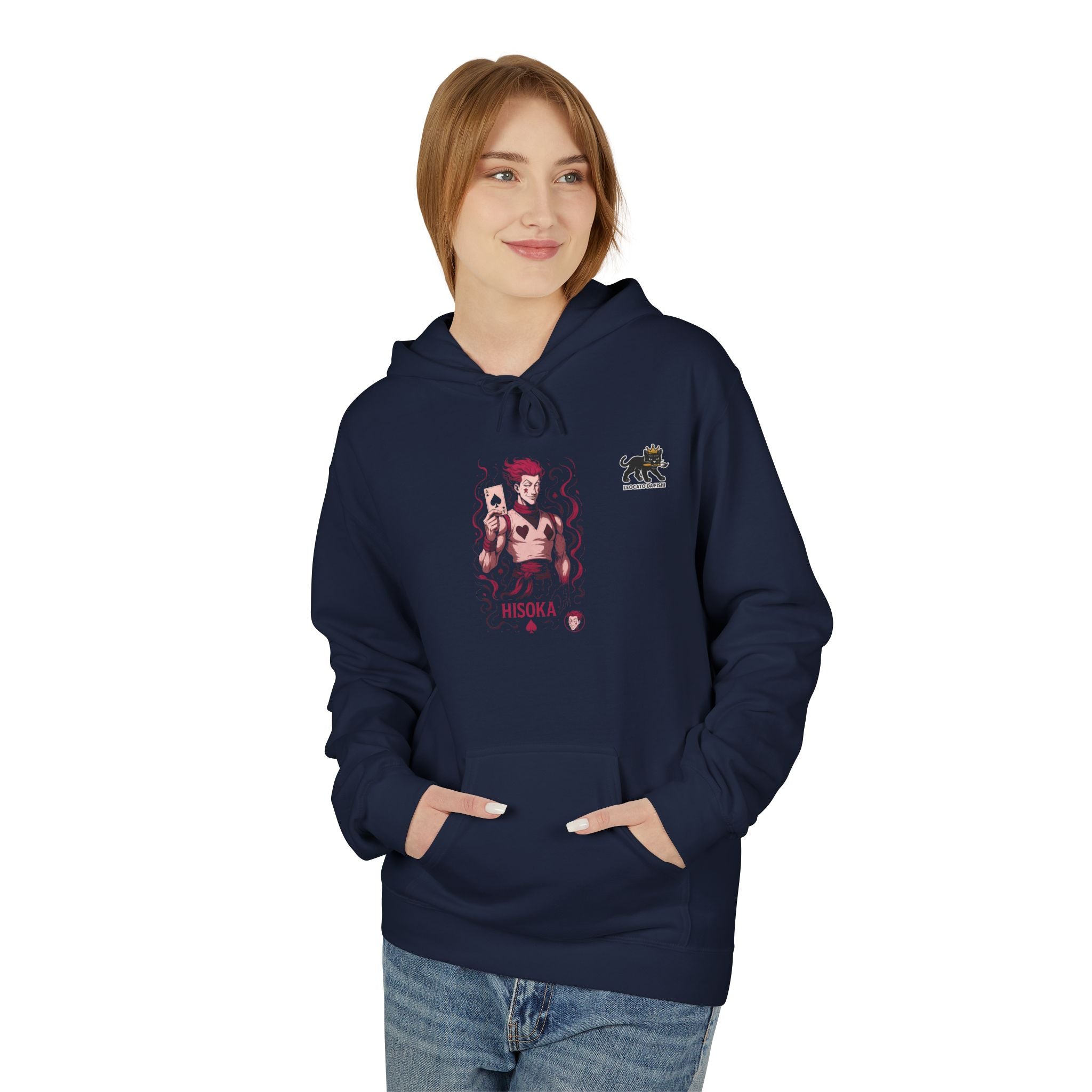 card Hisoka-Inspired Unisex Hoodie, Anime Apparel, Cozy Hoodie for Fans, Gift for Gamers, Stylish Streetwear