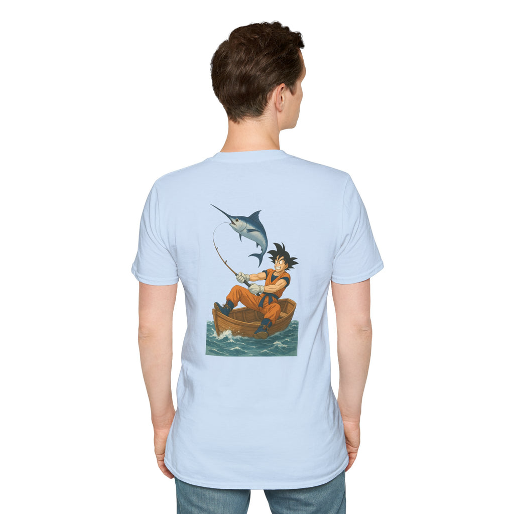 Fishing goku Unisex T-Shirt, Casual Wear, Gift for Fishermen, Outdoor Adventure Shirt, Summer Apparel, Fishing Enthusiast Tee