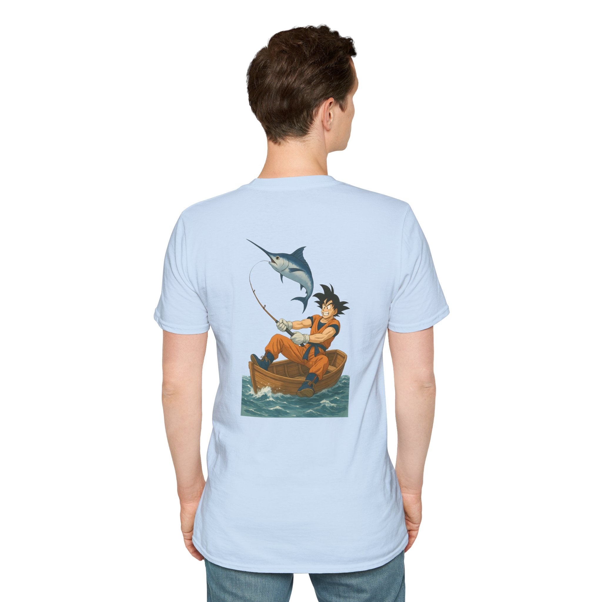 Fishing goku Unisex T-Shirt, Casual Wear, Gift for Fishermen, Outdoor Adventure Shirt, Summer Apparel, Fishing Enthusiast Tee