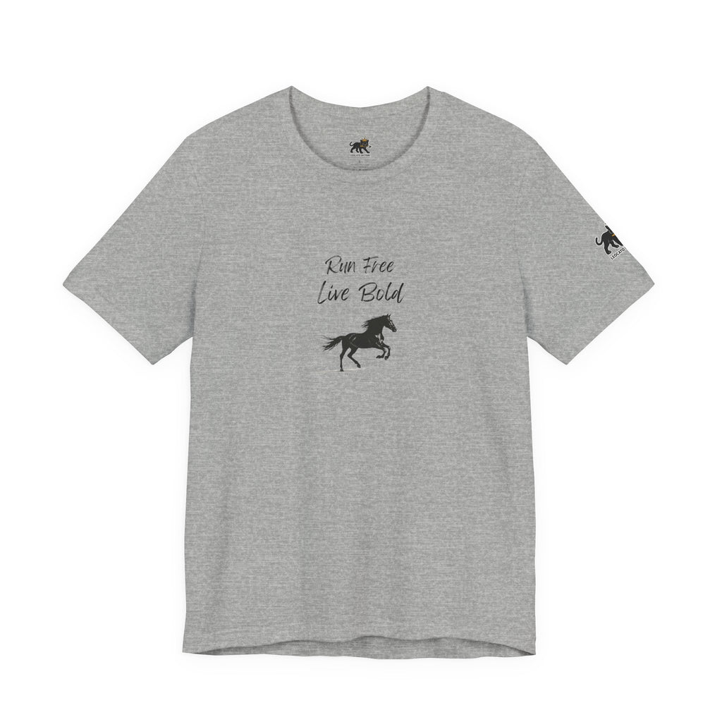 run free live bold Graphic Tee, Casual Summer Shirt, Marine Life T-Shirt, Gift for Sea Lovers,  high quality