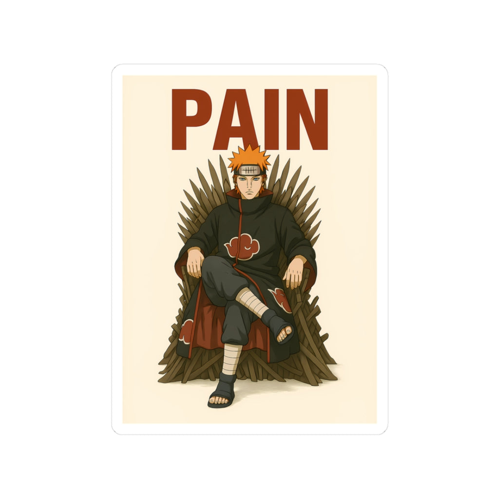 pain in the throne  Character Kiss-Cut Stickers | Laptop, Decor, Gift, Naruto, Pain, Custom Stickers