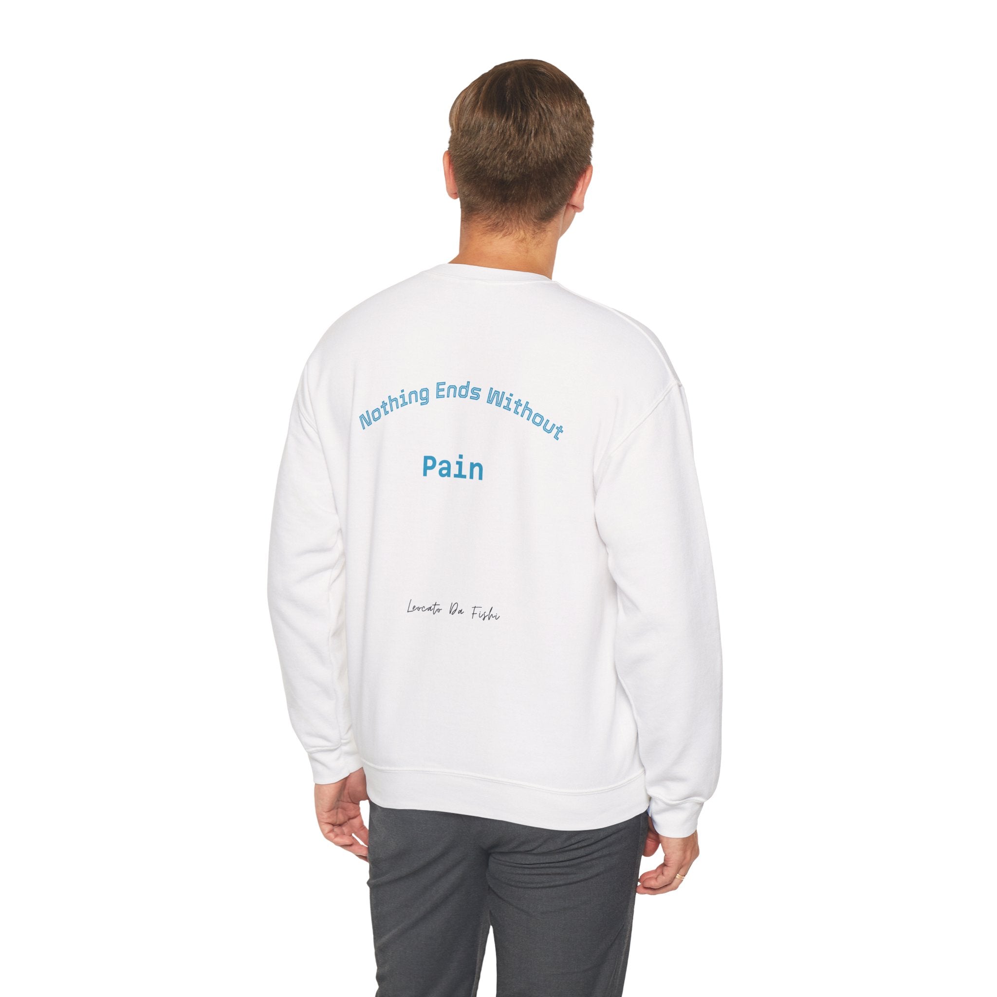 fight pain , nothing ends without pain Unisex Heavy Blend™ Crewneck Sweatshirt , high quality
