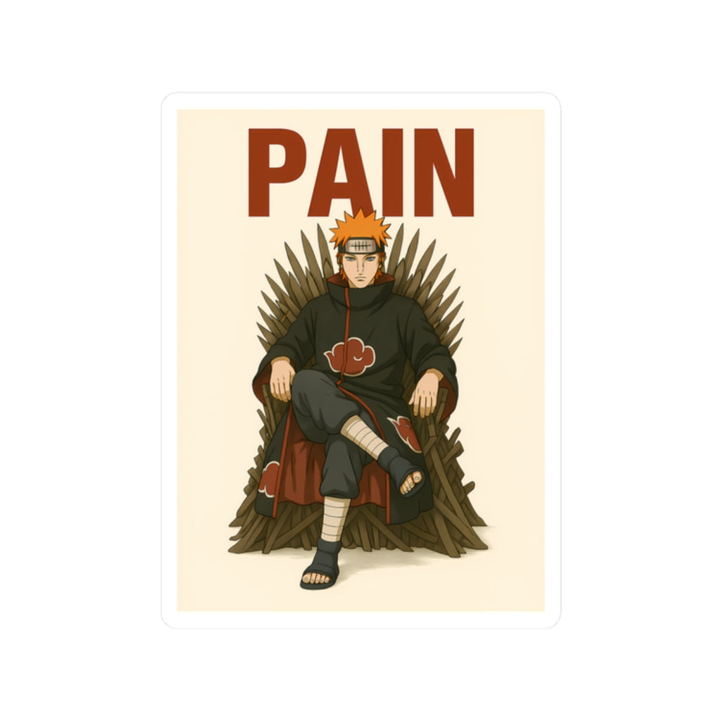 pain in the throne  Character Kiss-Cut Stickers | Laptop, Decor, Gift, Naruto, Pain, Custom Stickers