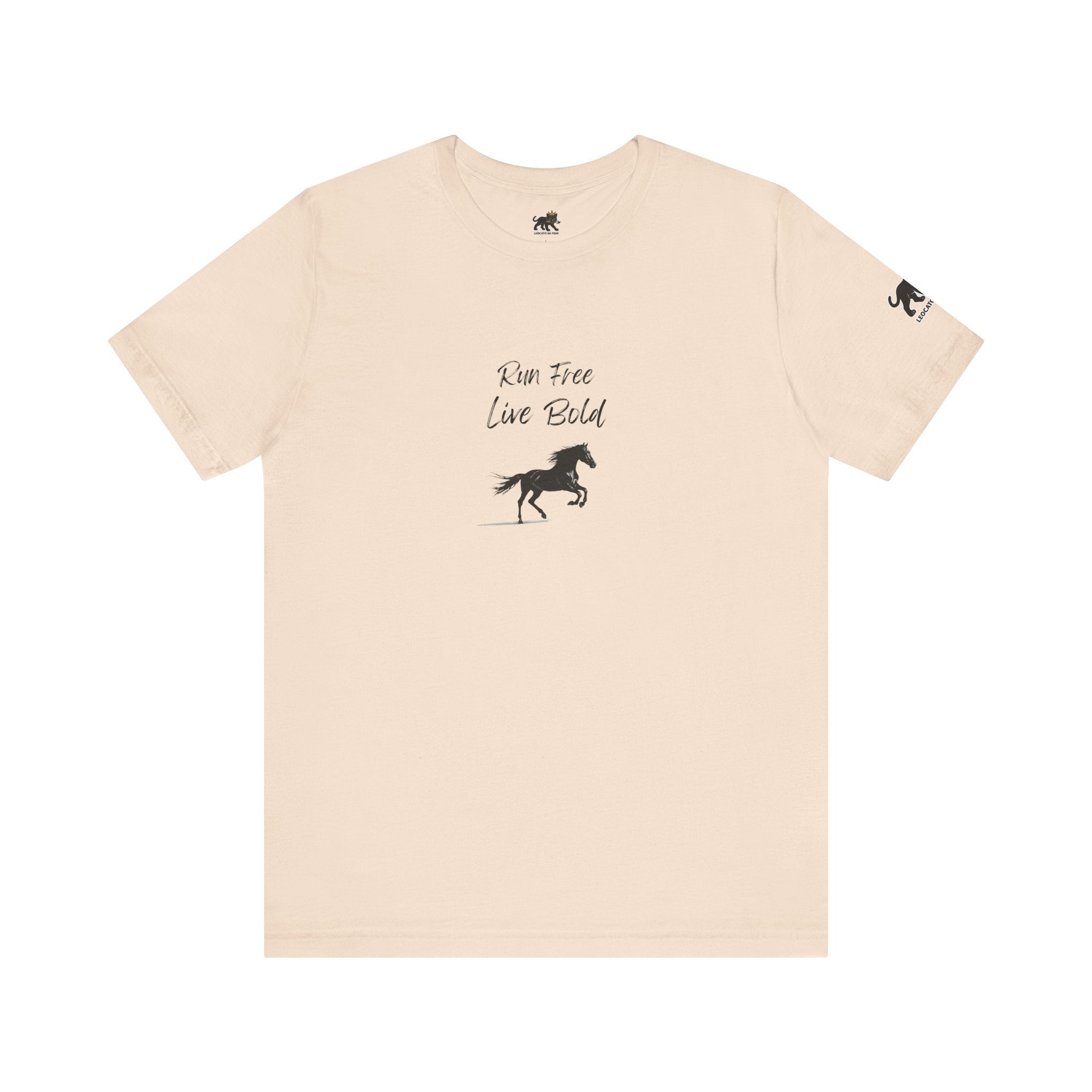 run free live bold Graphic Tee, Casual Summer Shirt, Marine Life T-Shirt, Gift for Sea Lovers,  high quality