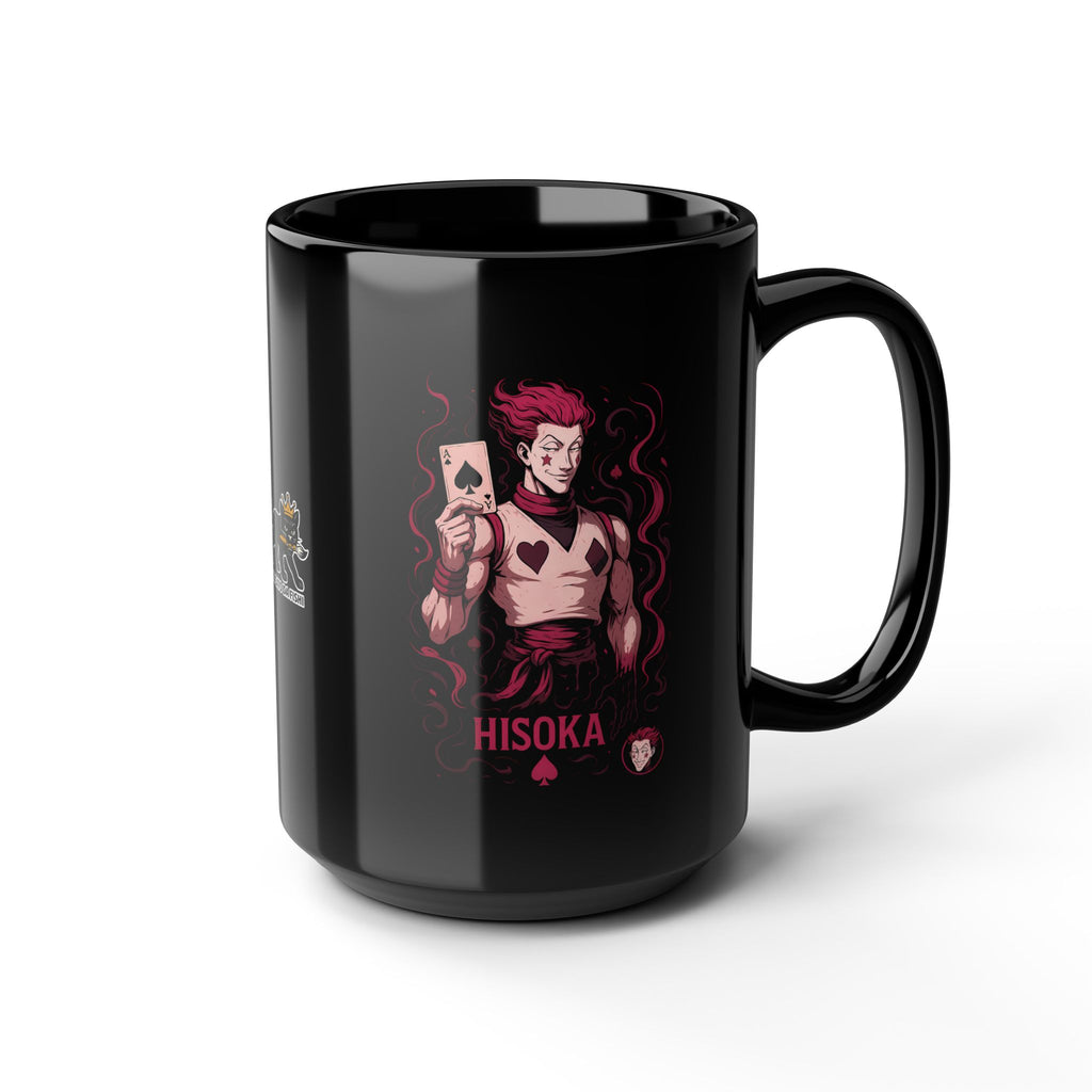 hisoka Black Mug, Anime Coffee Cup, Gift for Gamers, Collectible Mug, Unique Ceramic Drinkware