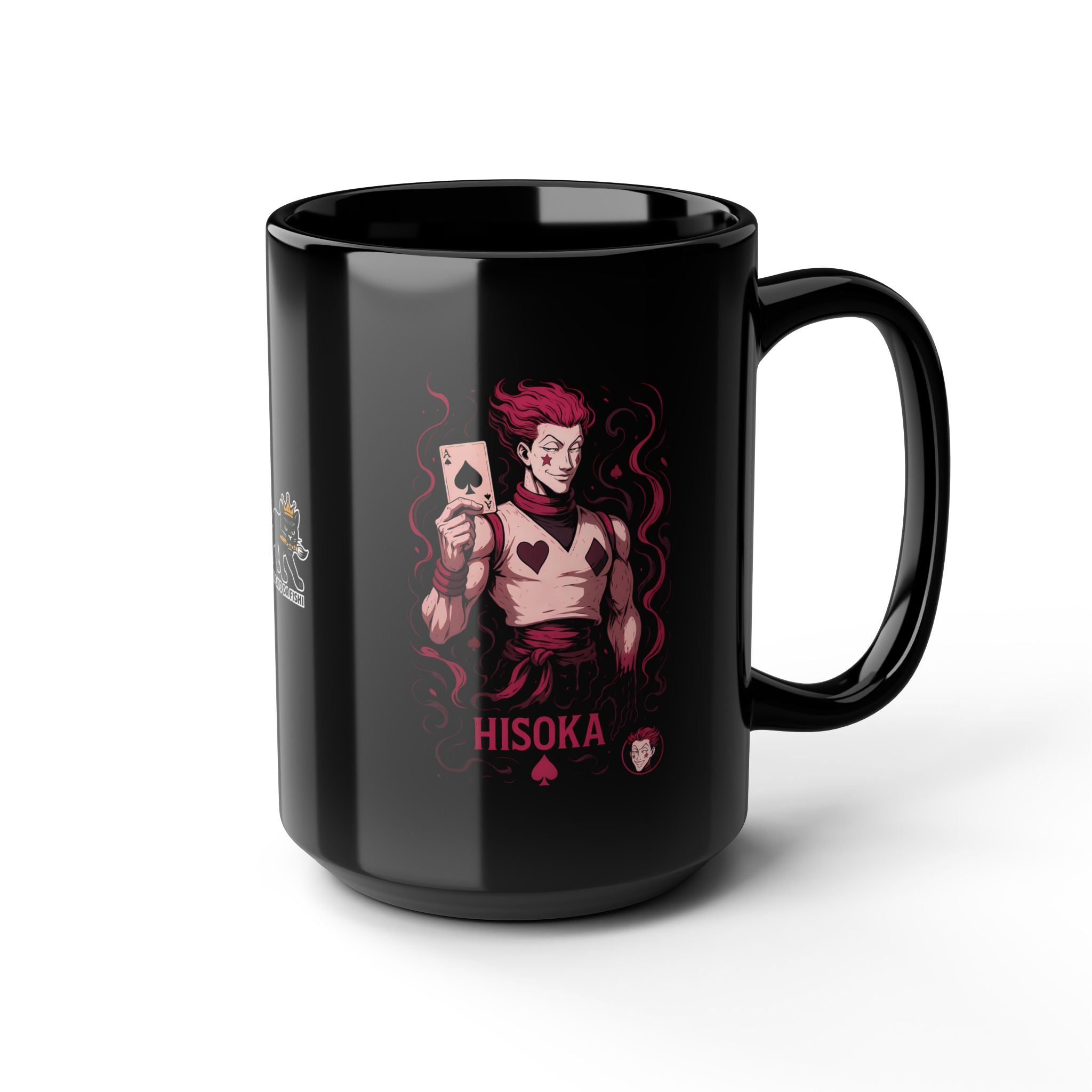 hisoka Black Mug, Anime Coffee Cup, Gift for Gamers, Collectible Mug, Unique Ceramic Drinkware
