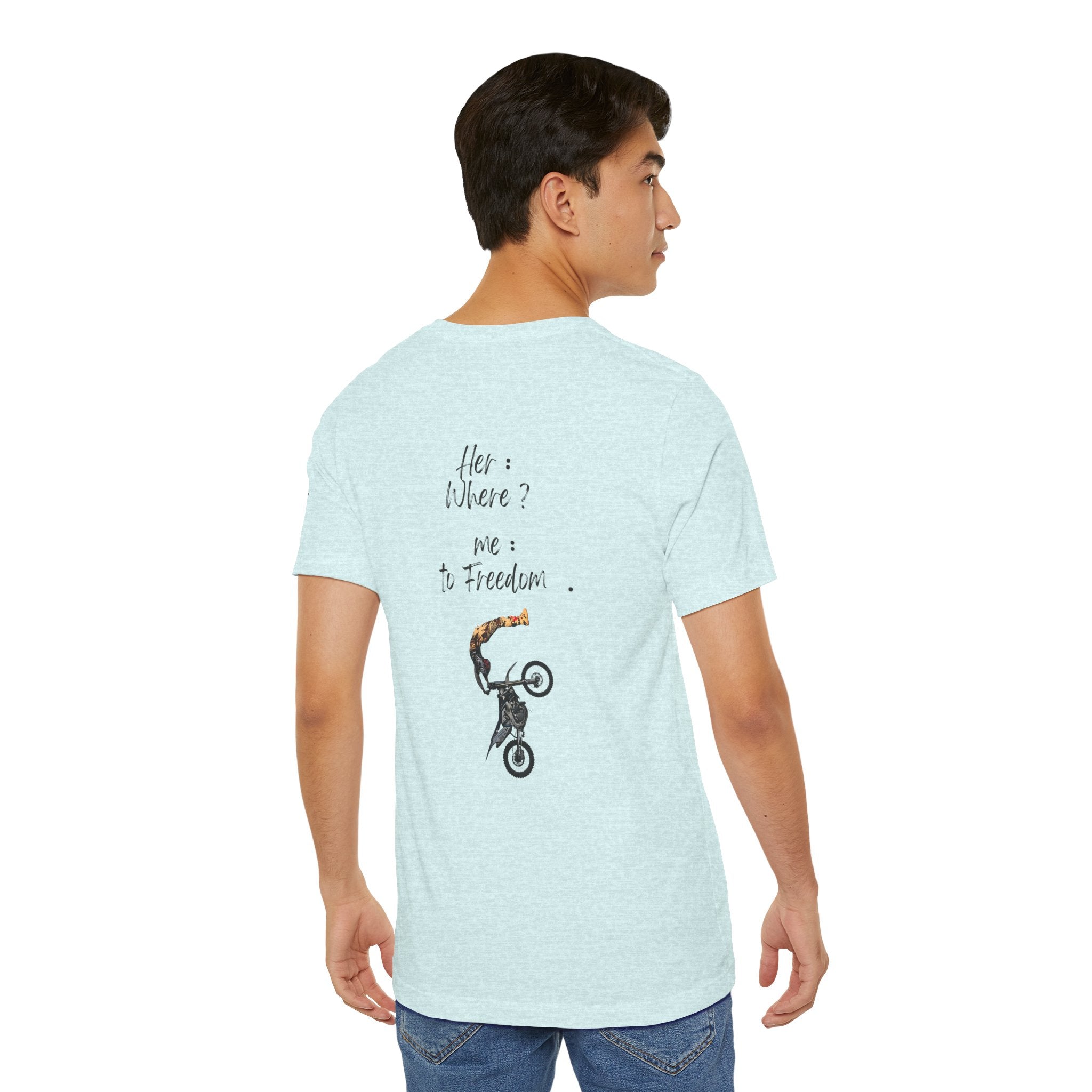 her where ? me to freedom Graphic Tee, Casual Summer Shirt, Marine Life T-Shirt, Gift for Sea Lovers,  high quality
