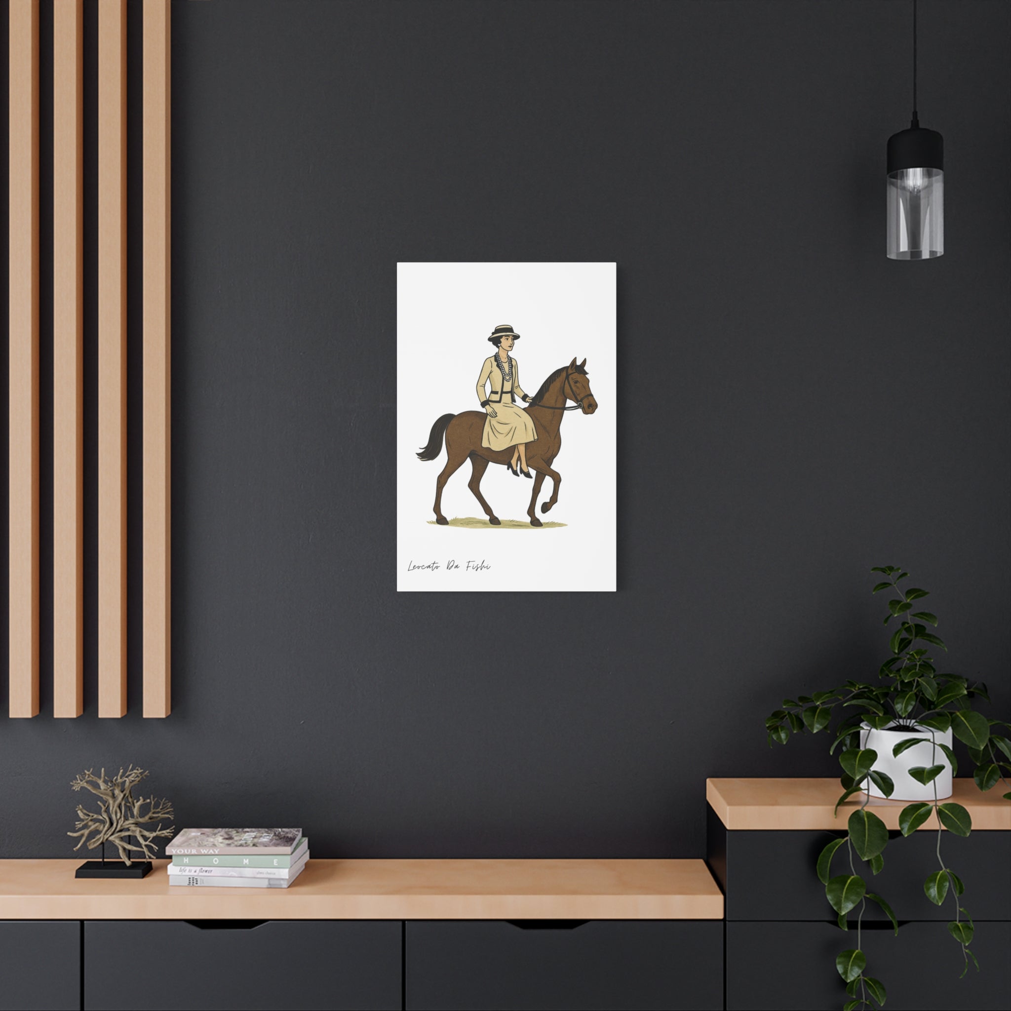 queen in Horse   Canvas Print, Wall Art Decor,