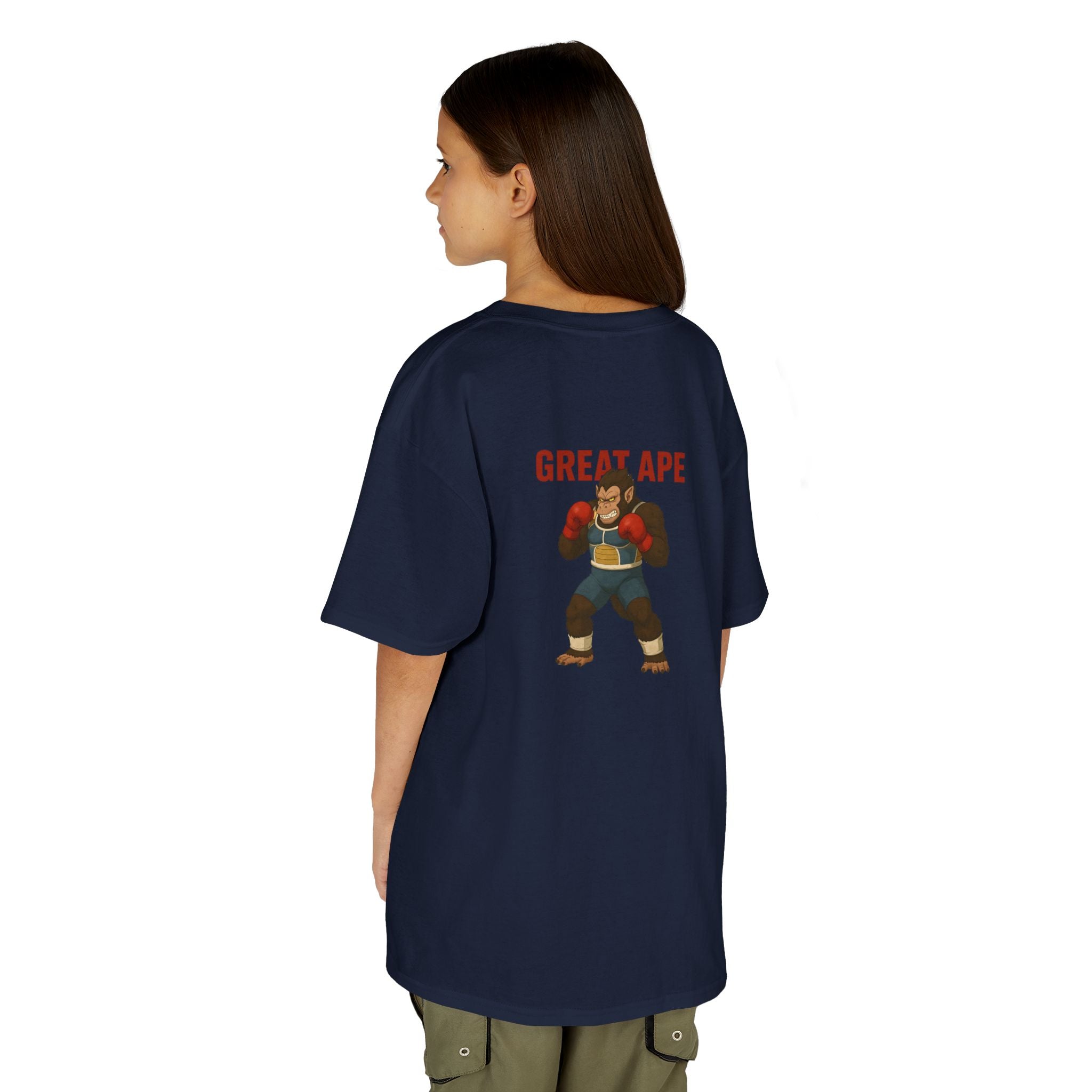 Kids Graphic Tee with Great Ape Design, Fun T-Shirt for Boys Girls, Cartoon Shirt, Birthday Gift, Playtime Apparel