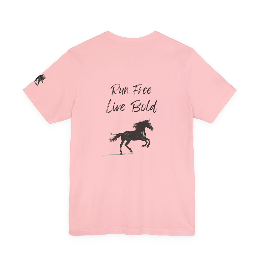 run free live bold Graphic Tee, Casual Summer Shirt, Marine Life T-Shirt, Gift for Sea Lovers,  high quality
