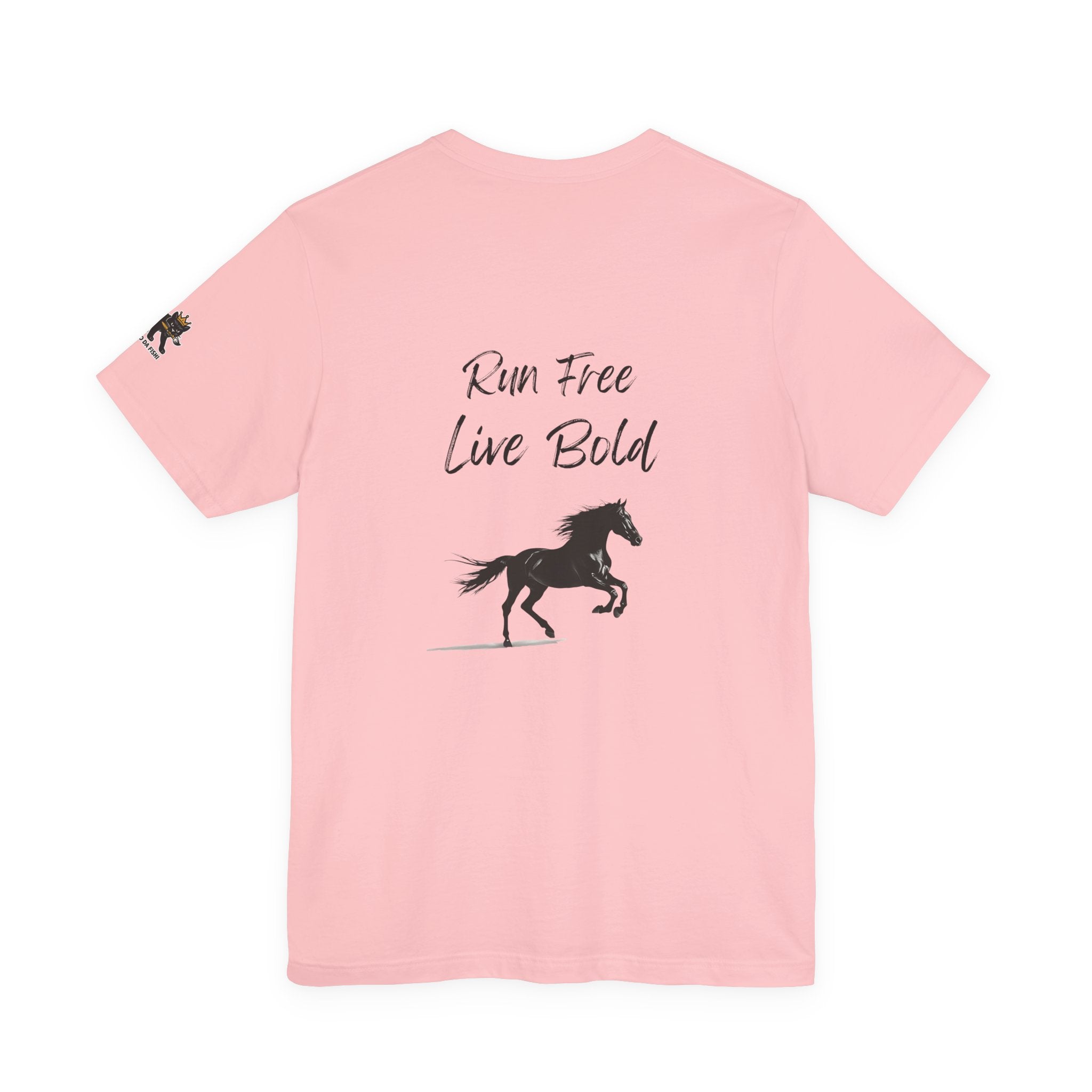 run free live bold Graphic Tee, Casual Summer Shirt, Marine Life T-Shirt, Gift for Sea Lovers,  high quality