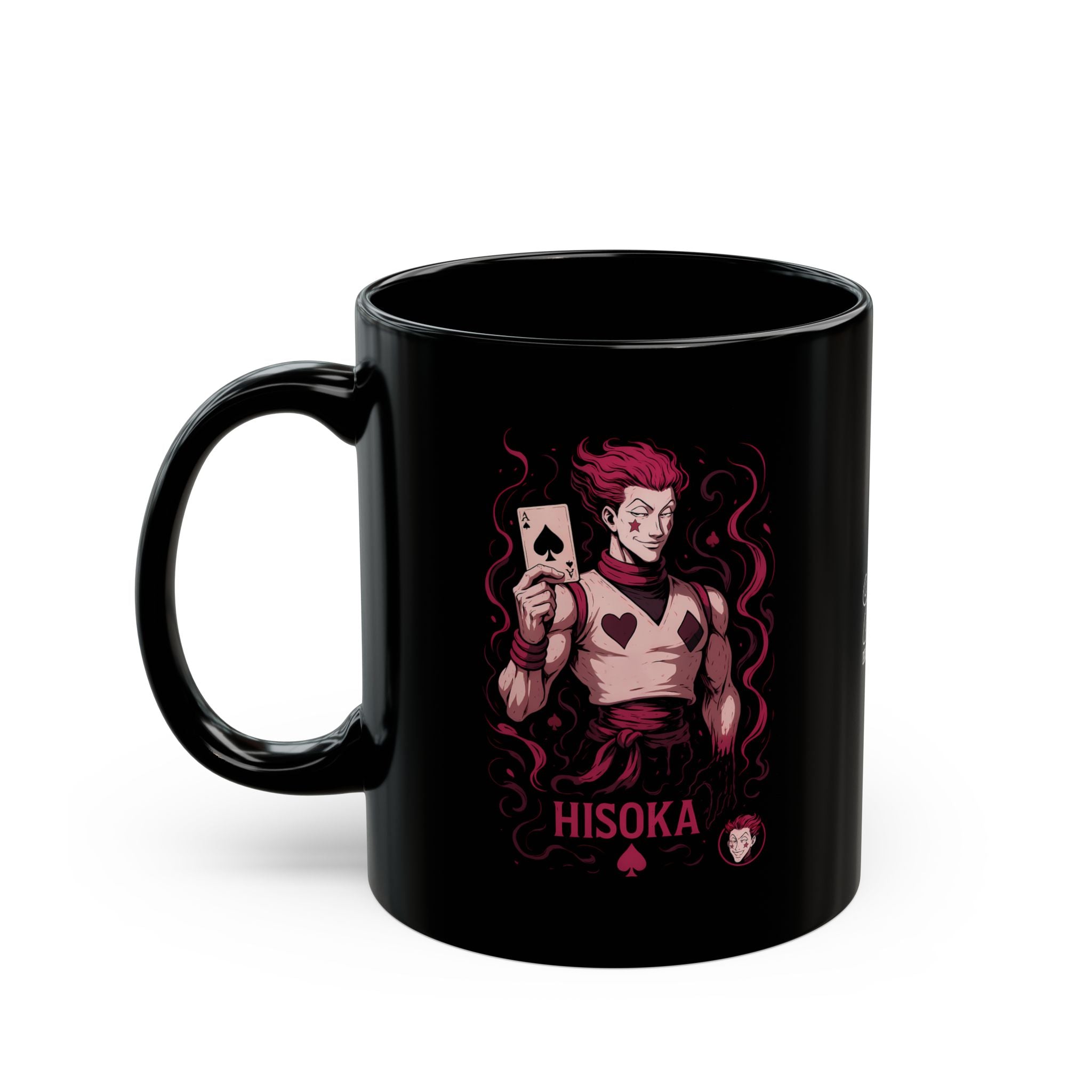 hisoka Black Mug, Anime Coffee Cup, Gift for Gamers, Collectible Mug, Unique Ceramic Drinkware