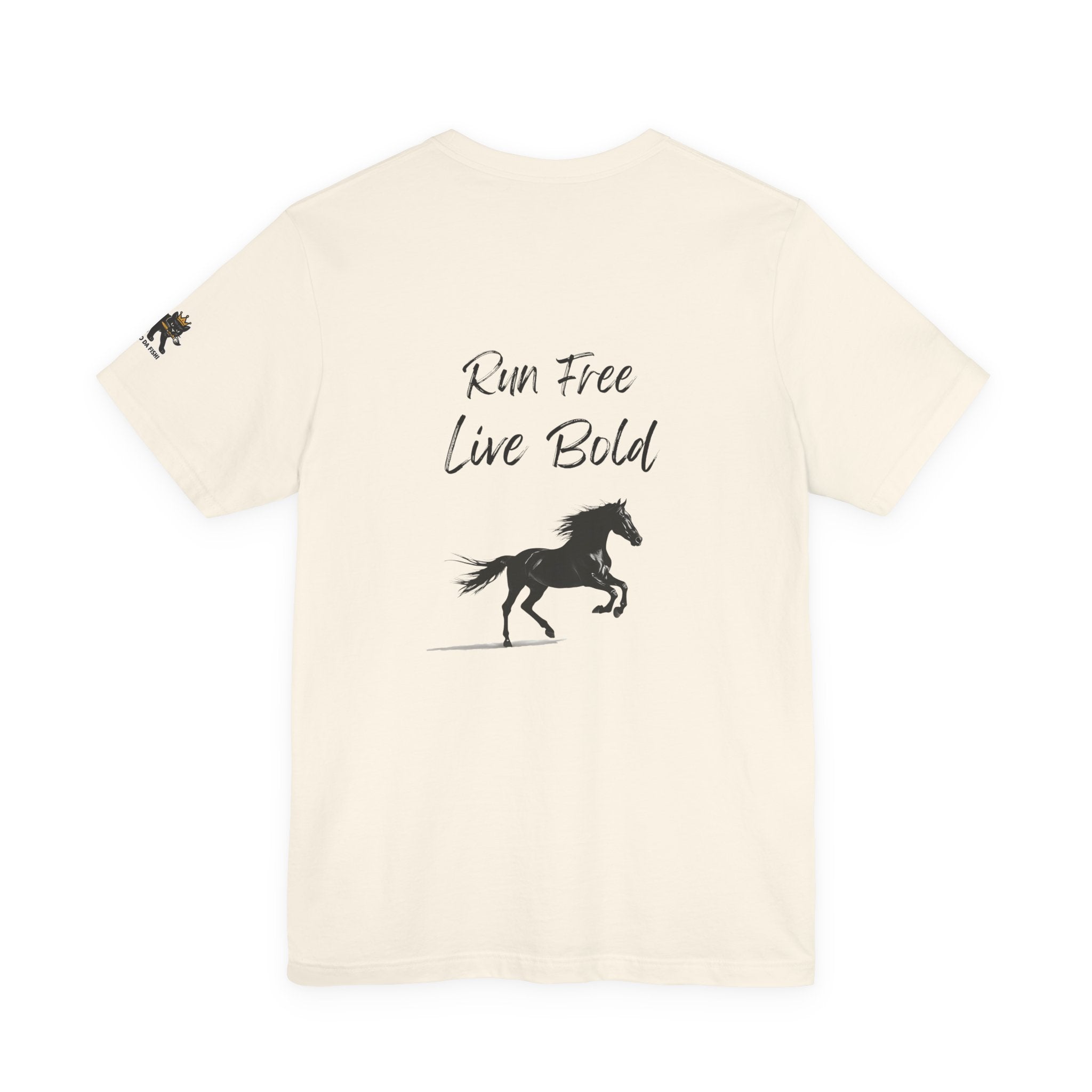 run free live bold Graphic Tee, Casual Summer Shirt, Marine Life T-Shirt, Gift for Sea Lovers,  high quality