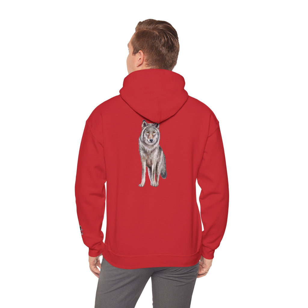 Wolf Hooded Sweatshirt, Unisex Casual Hoodie,