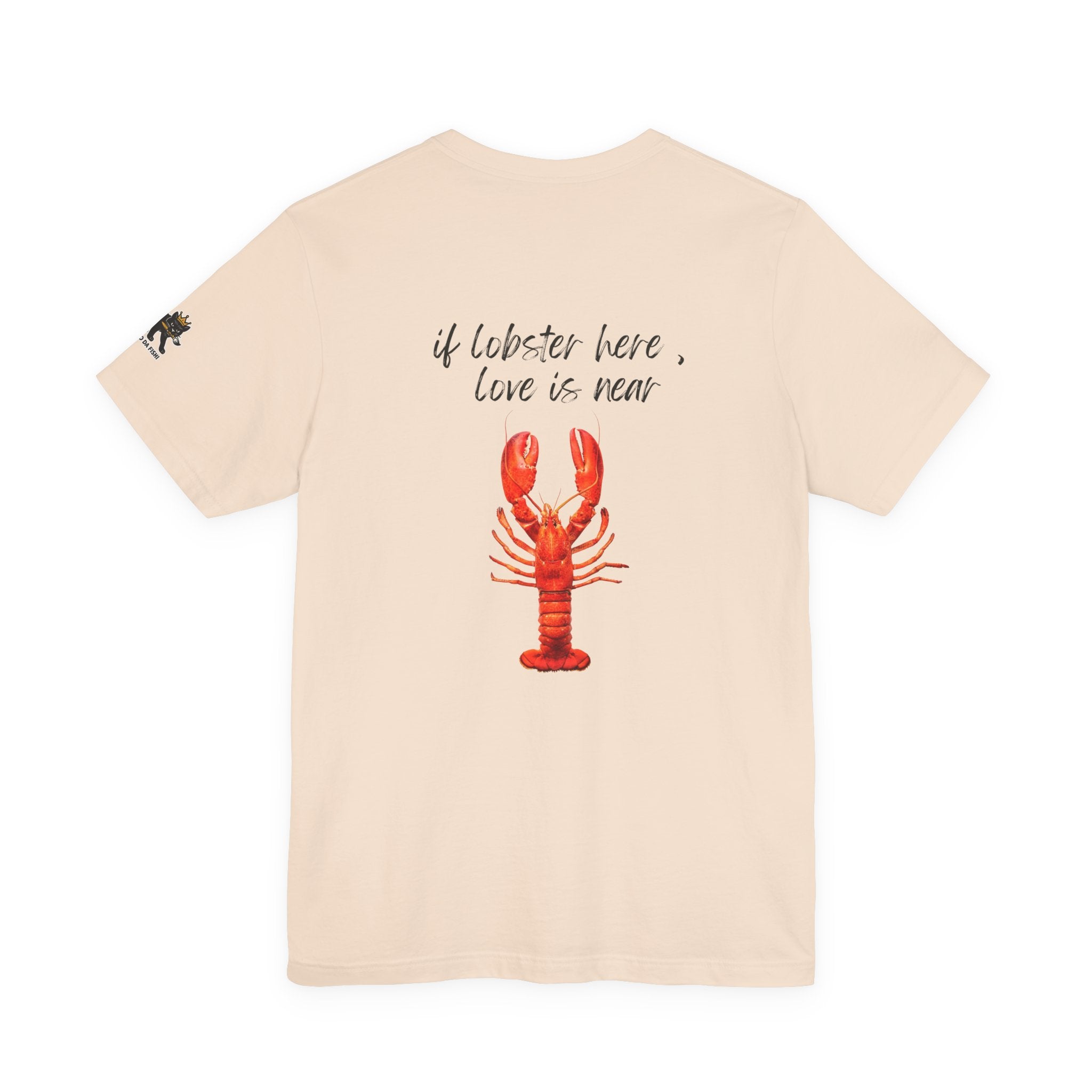 if lobster here love is near Graphic Tee, Casual Summer Shirt, Marine Life T-Shirt, Gift for Sea Lovers,  high quality