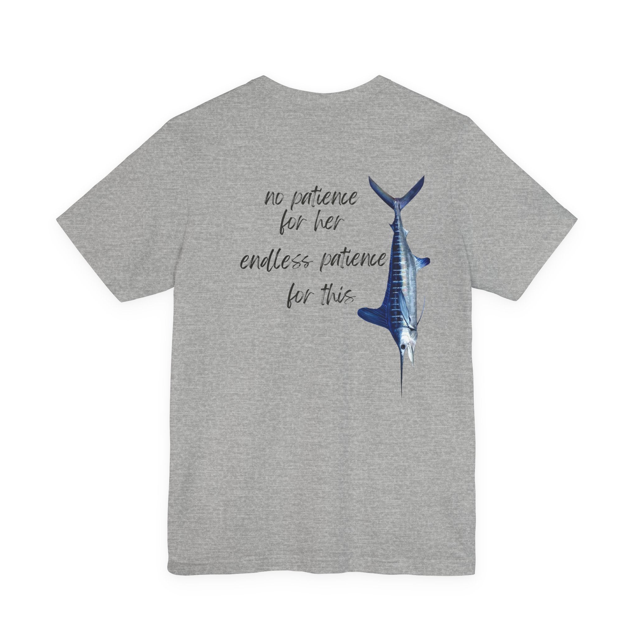No patience for her, endless patience for this Graphic Tee, Casual Summer Shirt, Marine Life T-Shirt, Gift for Sea Lovers,  high quality
