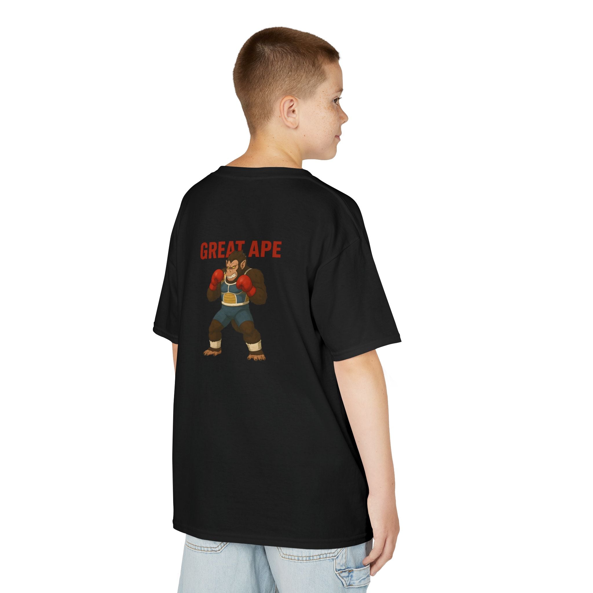 Kids Graphic Tee with Great Ape Design, Fun T-Shirt for Boys Girls, Cartoon Shirt, Birthday Gift, Playtime Apparel