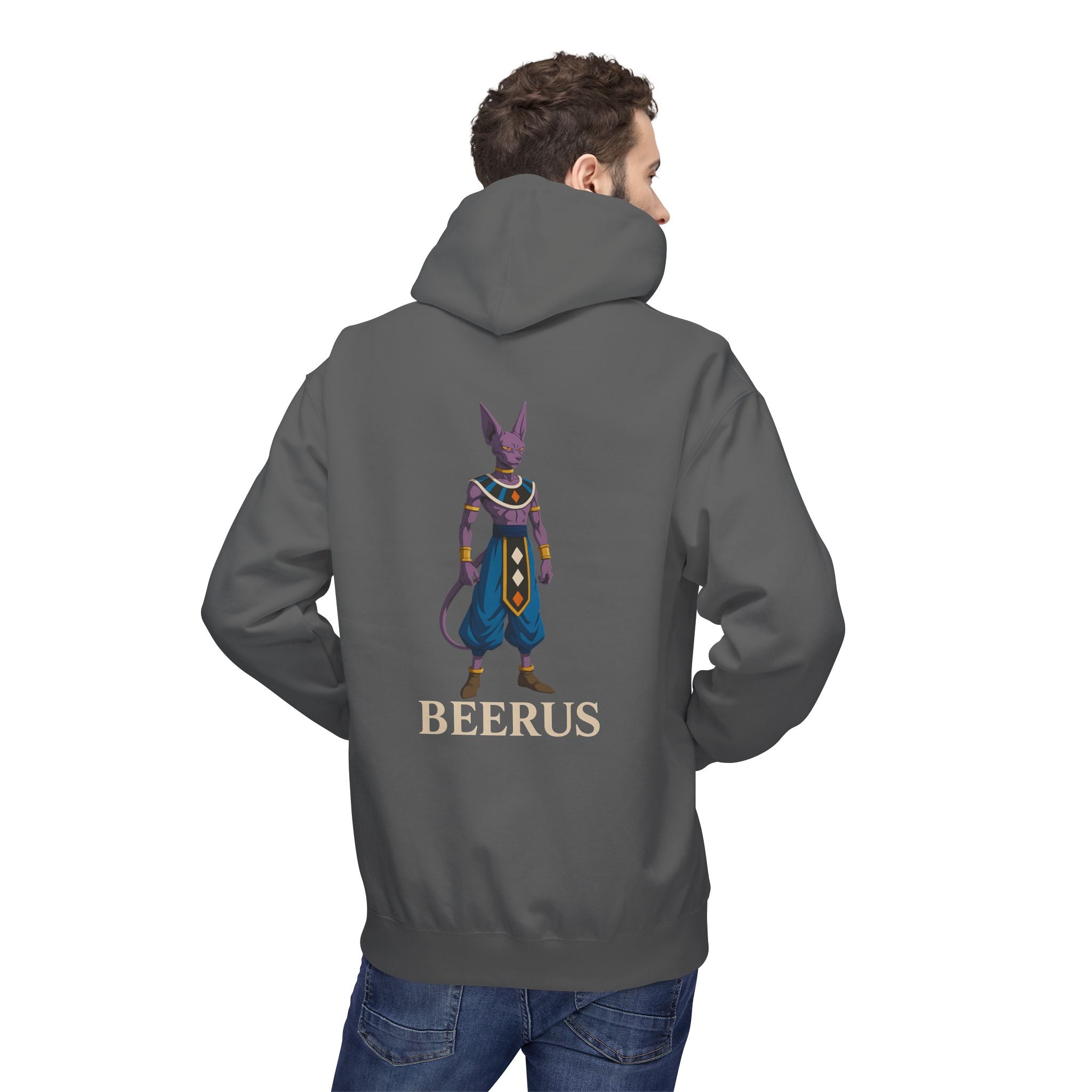 Stylish beerus Hoodie, Soft Unisex Fleece Sweatshirt, Trendy Anime Apparel, Cosplay Gift for Fans, Comfortable Streetwear