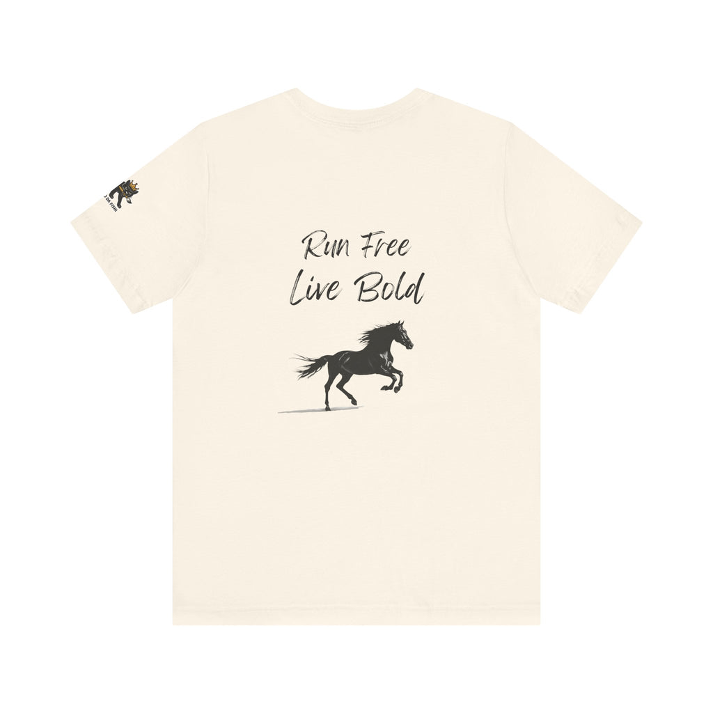 run free live bold Graphic Tee, Casual Summer Shirt, Marine Life T-Shirt, Gift for Sea Lovers,  high quality