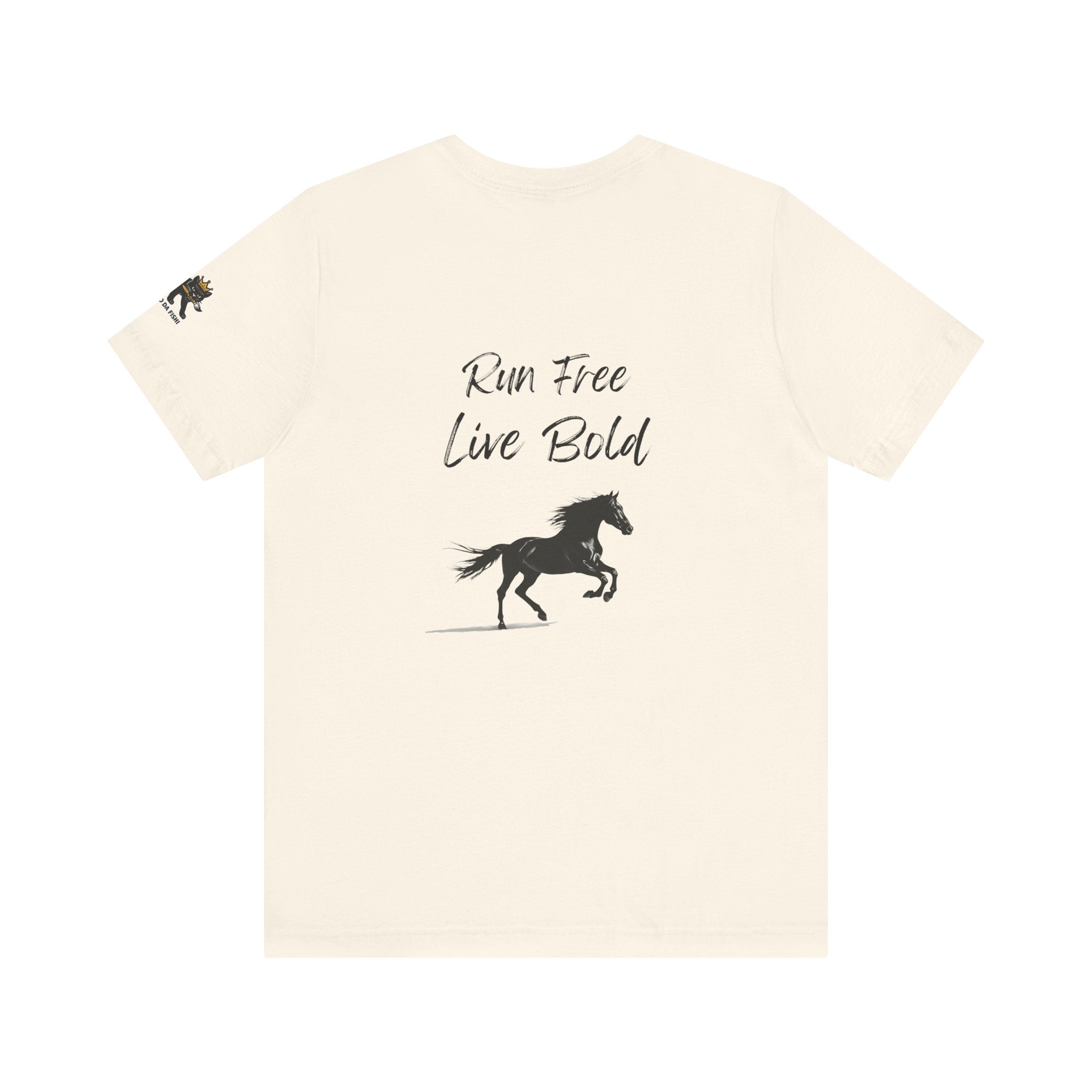 run free live bold Graphic Tee, Casual Summer Shirt, Marine Life T-Shirt, Gift for Sea Lovers,  high quality