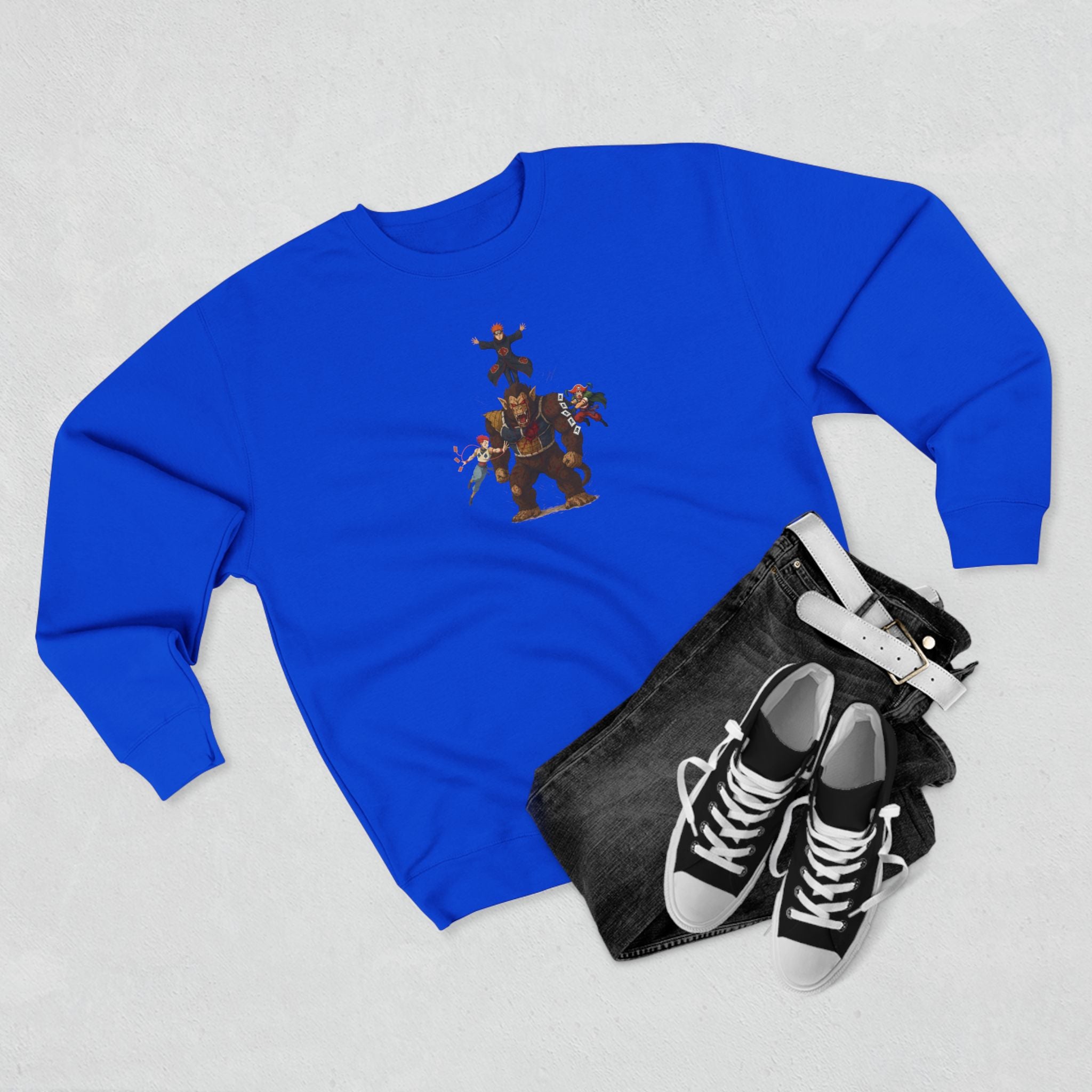 big fight Unisex Cartoon Sweatshirt with Fun Character Design, Graphic Sweatshirt for Fans, Cozy Gift for Birthdays, Casual Wear, Unique Apparel