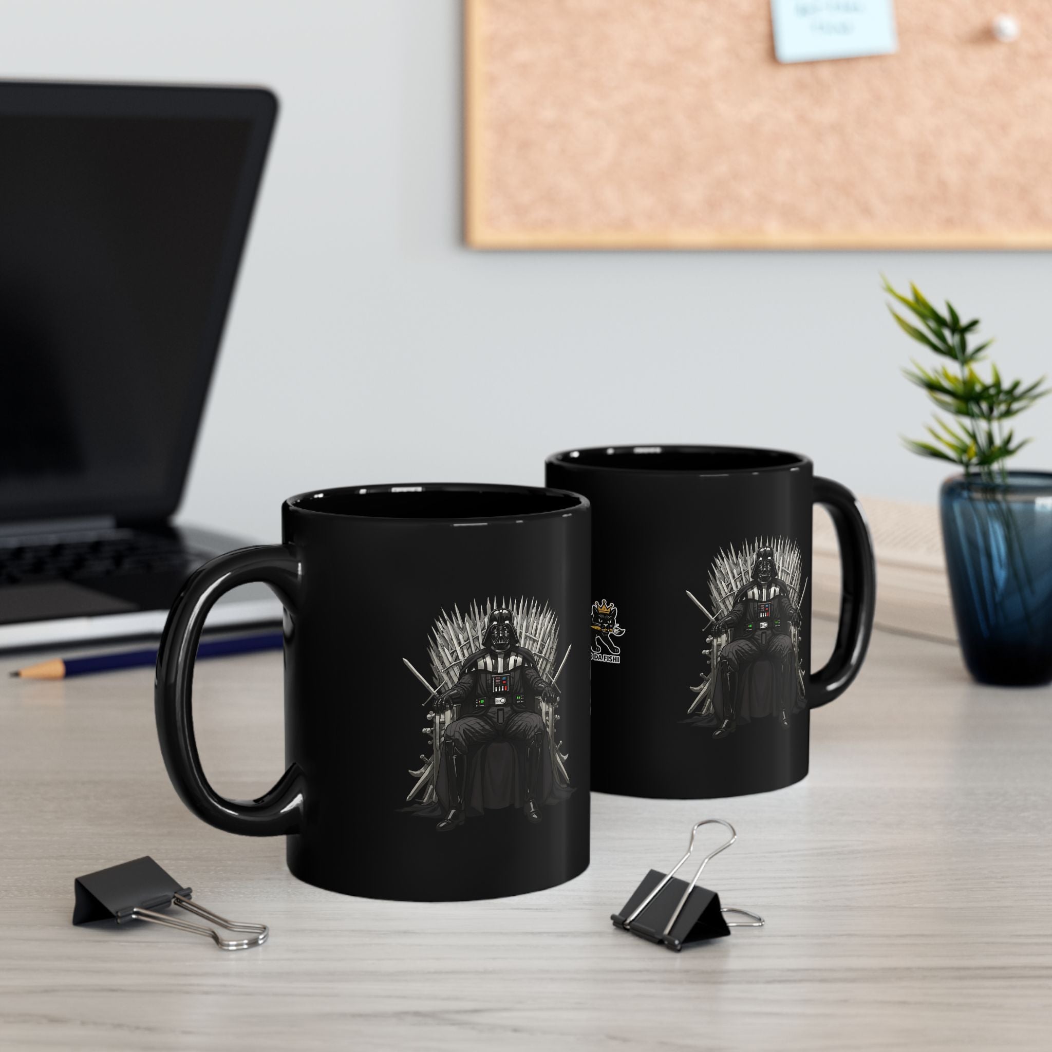 lord Darth  Black Mug with Cat and Darth Vader Designs, Gift for Pop Culture Lovers, Coffee Lover's Accessory, Geeky Kitchen Decor, [...]