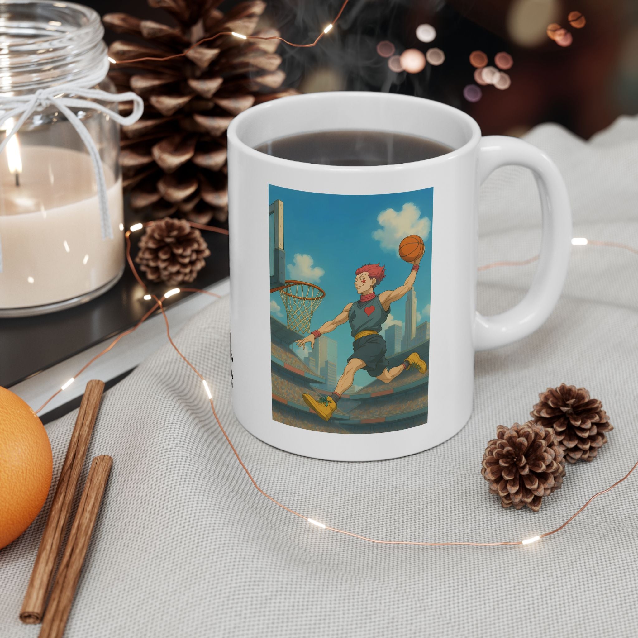 hisoka 2 sides  Mug, Retro Coffee Cup for Anime Fans, Gift for Gamers, Fun Kitchen Decor, Unique Collector Item