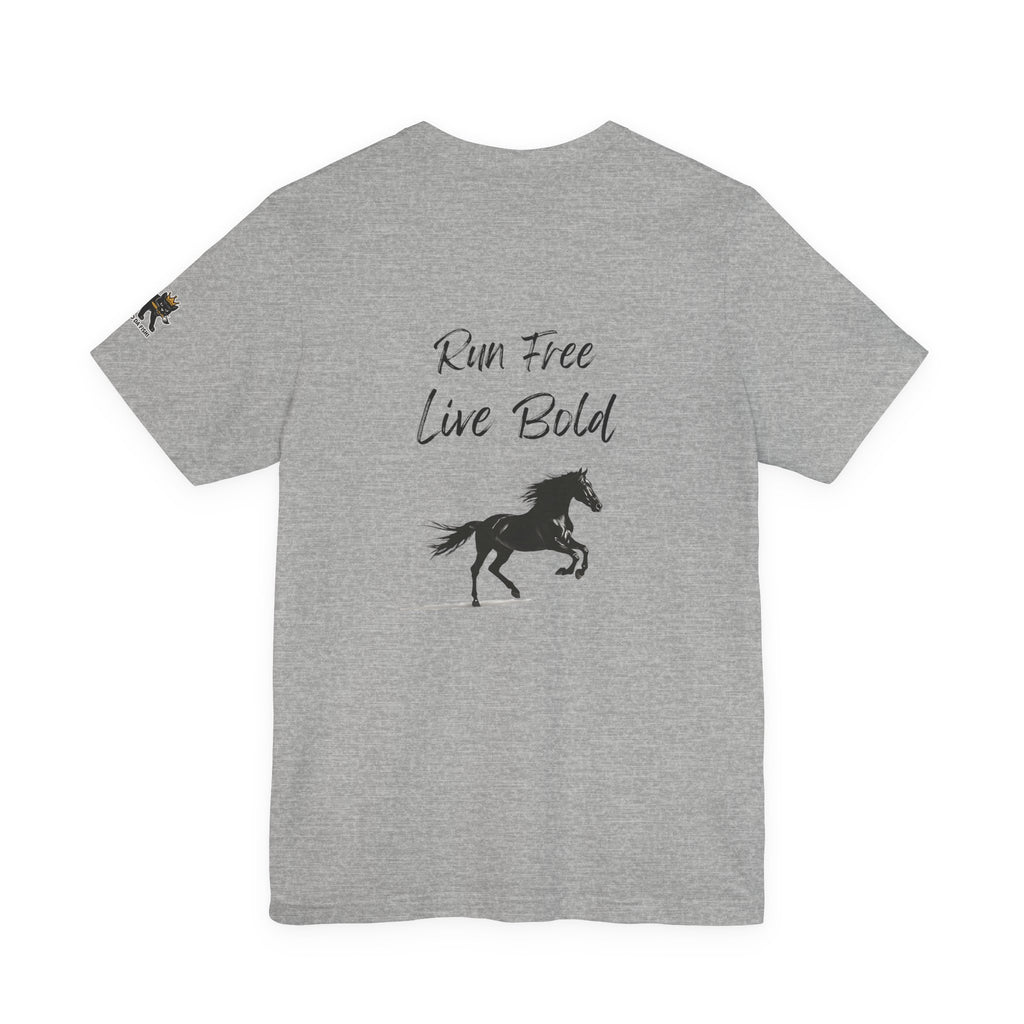 run free live bold Graphic Tee, Casual Summer Shirt, Marine Life T-Shirt, Gift for Sea Lovers,  high quality