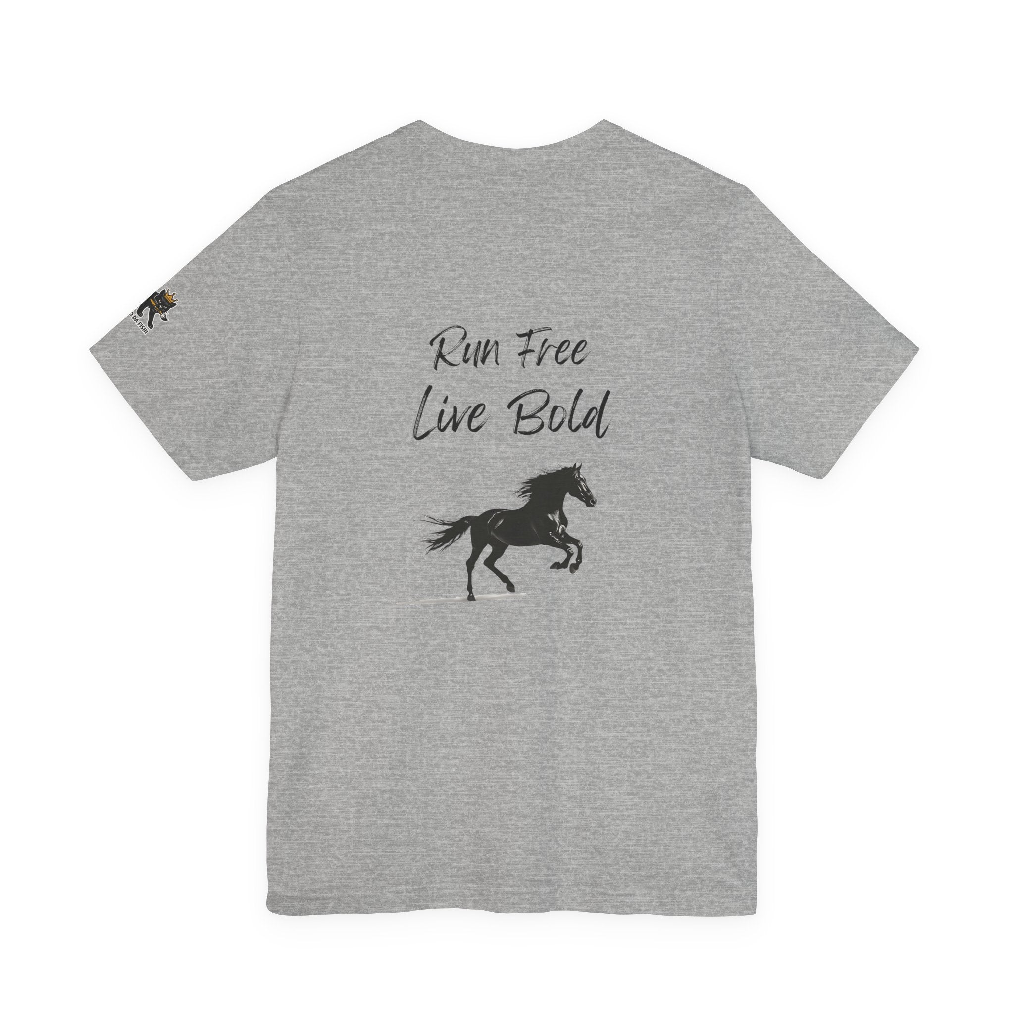 run free live bold Graphic Tee, Casual Summer Shirt, Marine Life T-Shirt, Gift for Sea Lovers,  high quality