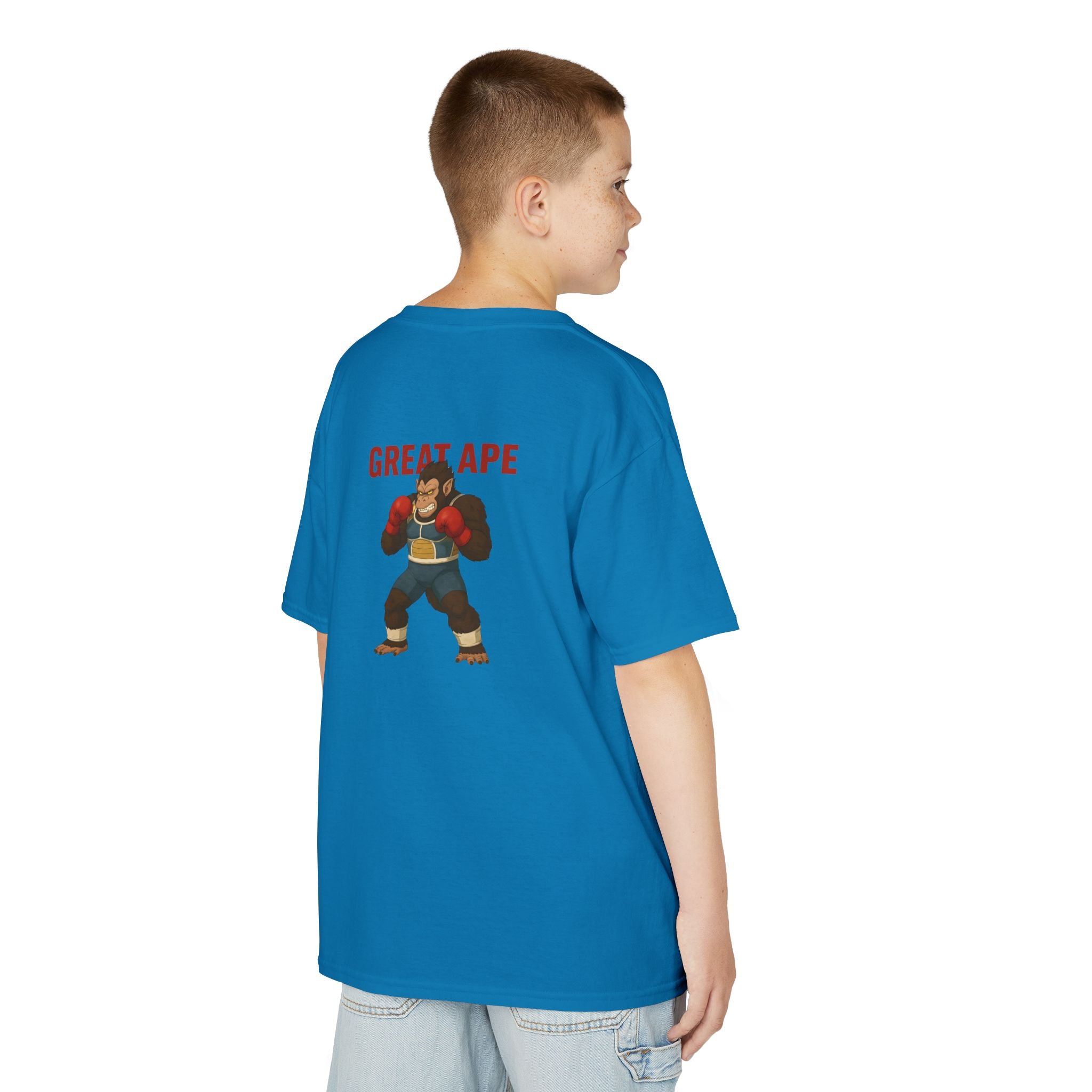 Kids Graphic Tee with Great Ape Design, Fun T-Shirt for Boys Girls, Cartoon Shirt, Birthday Gift, Playtime Apparel