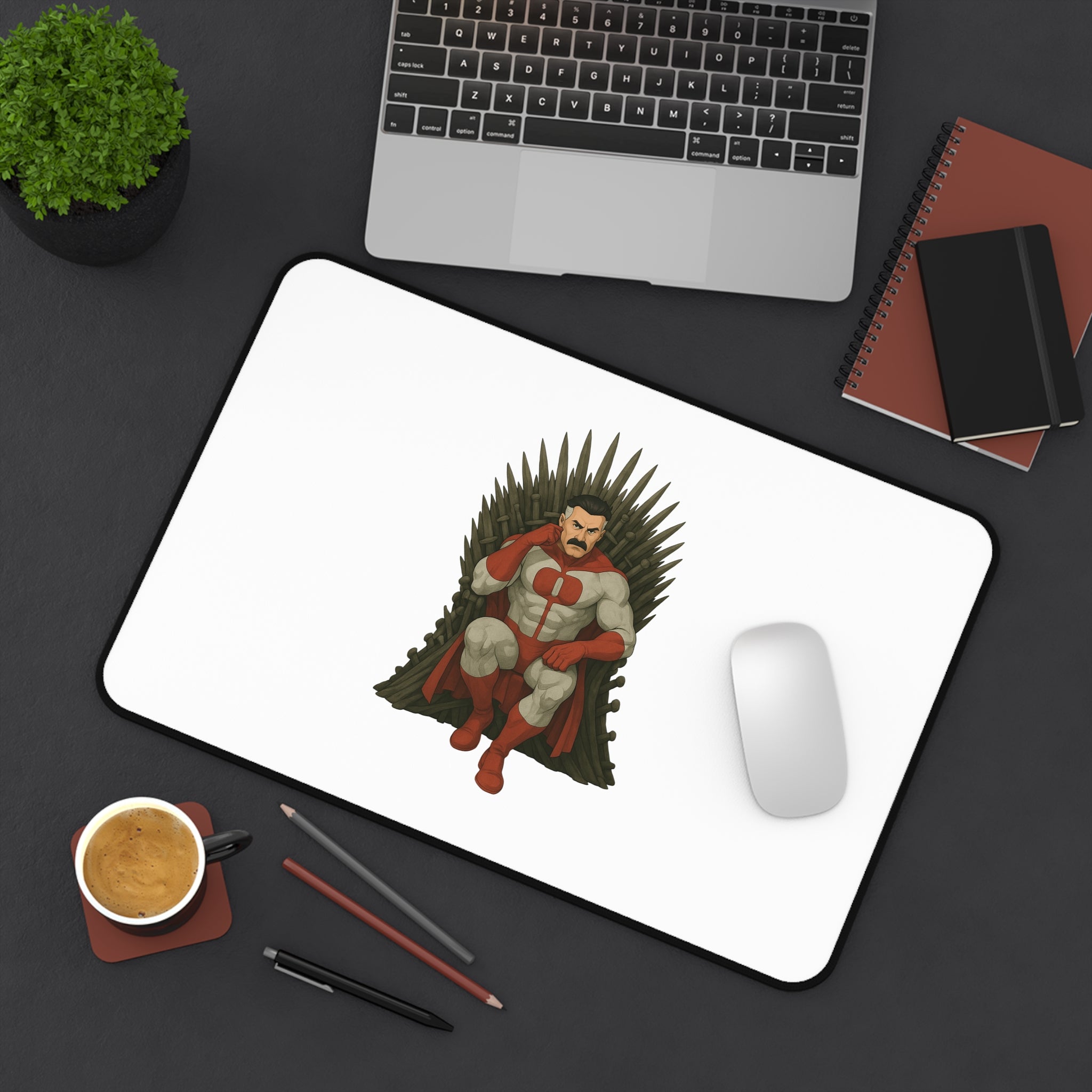 Omni man Desk Mat | Gaming Accessory, Anime Decor, Home Office, Cute Gifts for Fans, Functional Art, Pain Design