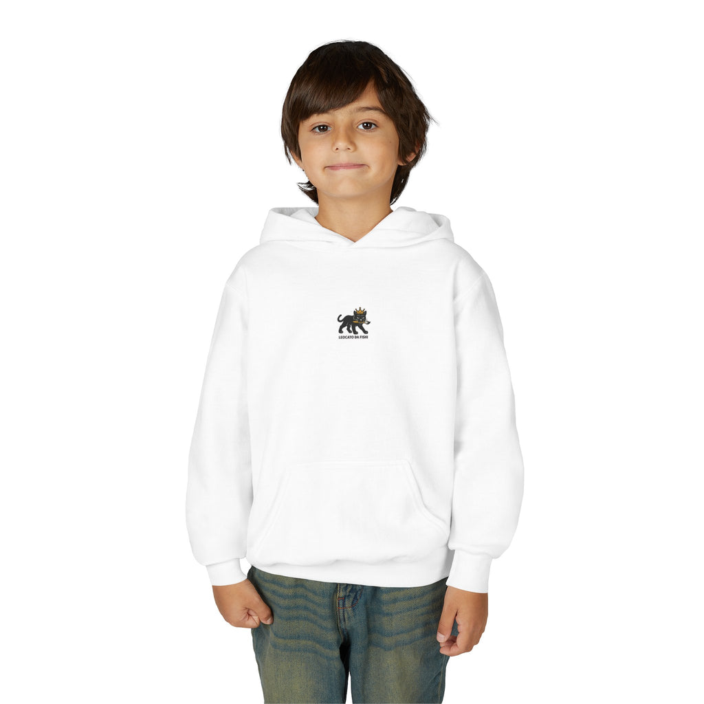 Youth Heavy Blend Hooded Sweatshirt with 'Leccato da Fish' Design - Cozy Gift for Teens, Memory Keepsake, Casual Wear, Birthday .