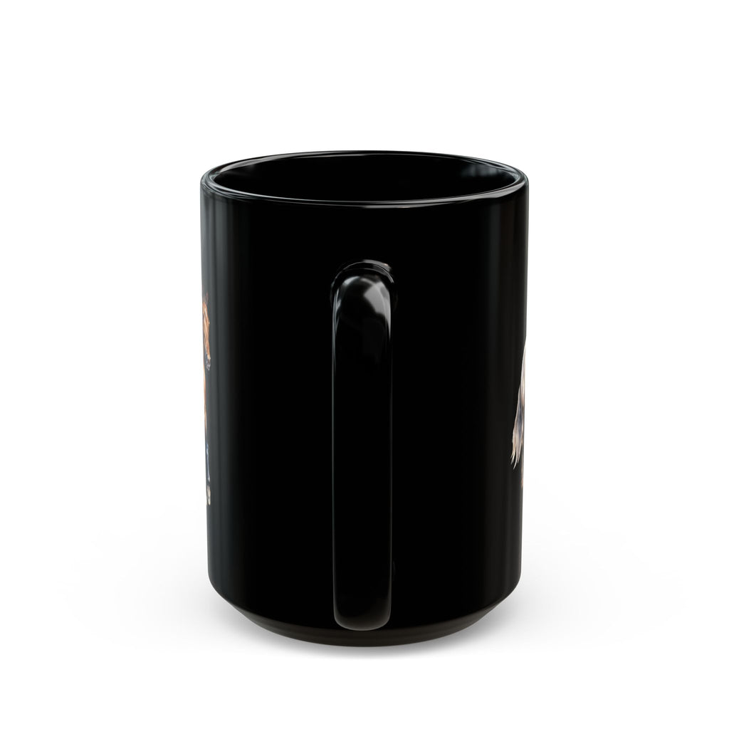 Horses and logo Black Mug | Perfect Gift for Horse Lovers, Coffee Lovers, Equestrian Decor, Animal Lovers, Unique Collectible
