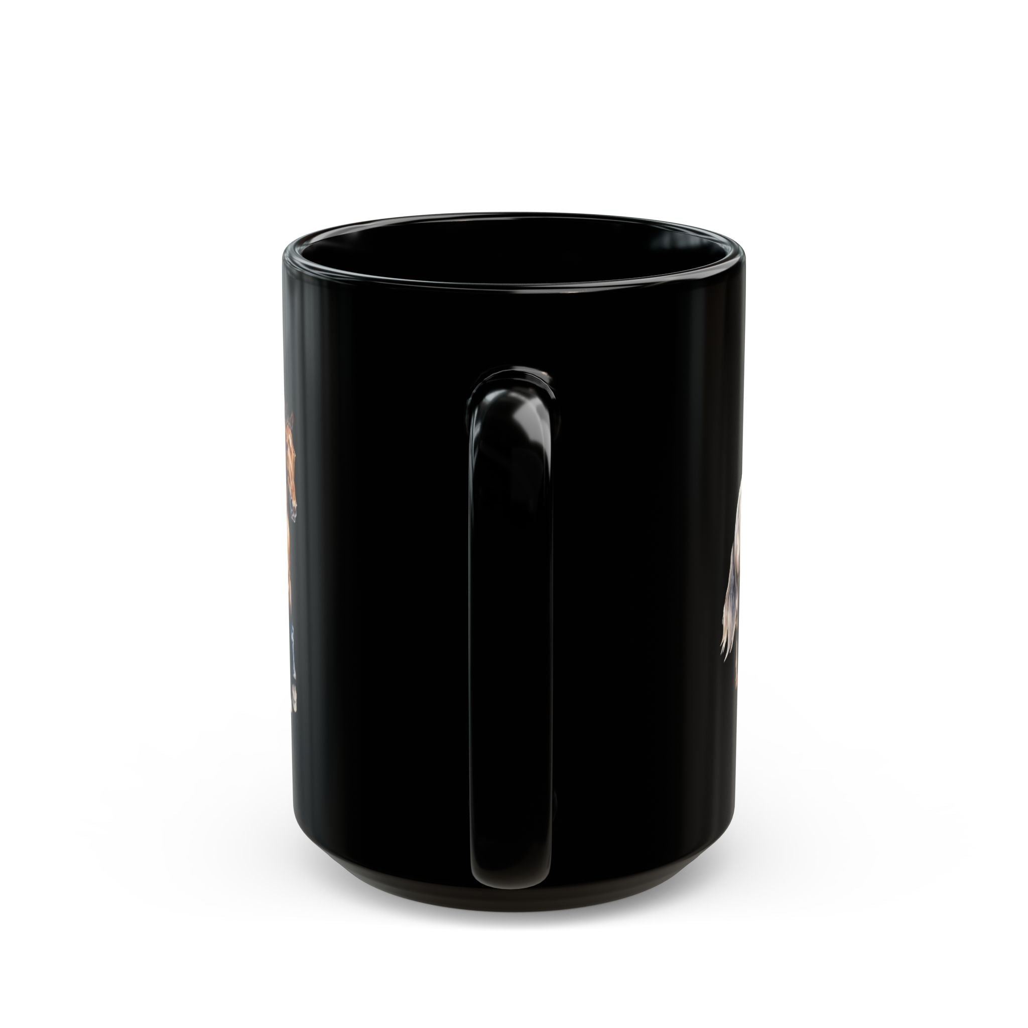 Horses and logo Black Mug | Perfect Gift for Horse Lovers, Coffee Lovers, Equestrian Decor, Animal Lovers, Unique Collectible