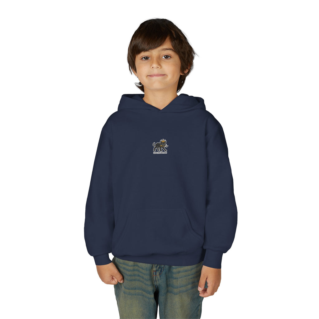 Youth Heavy Blend Hooded Sweatshirt with 'Leccato da Fish' Design - Cozy Gift for Teens, Memory Keepsake, Casual Wear, Birthday .