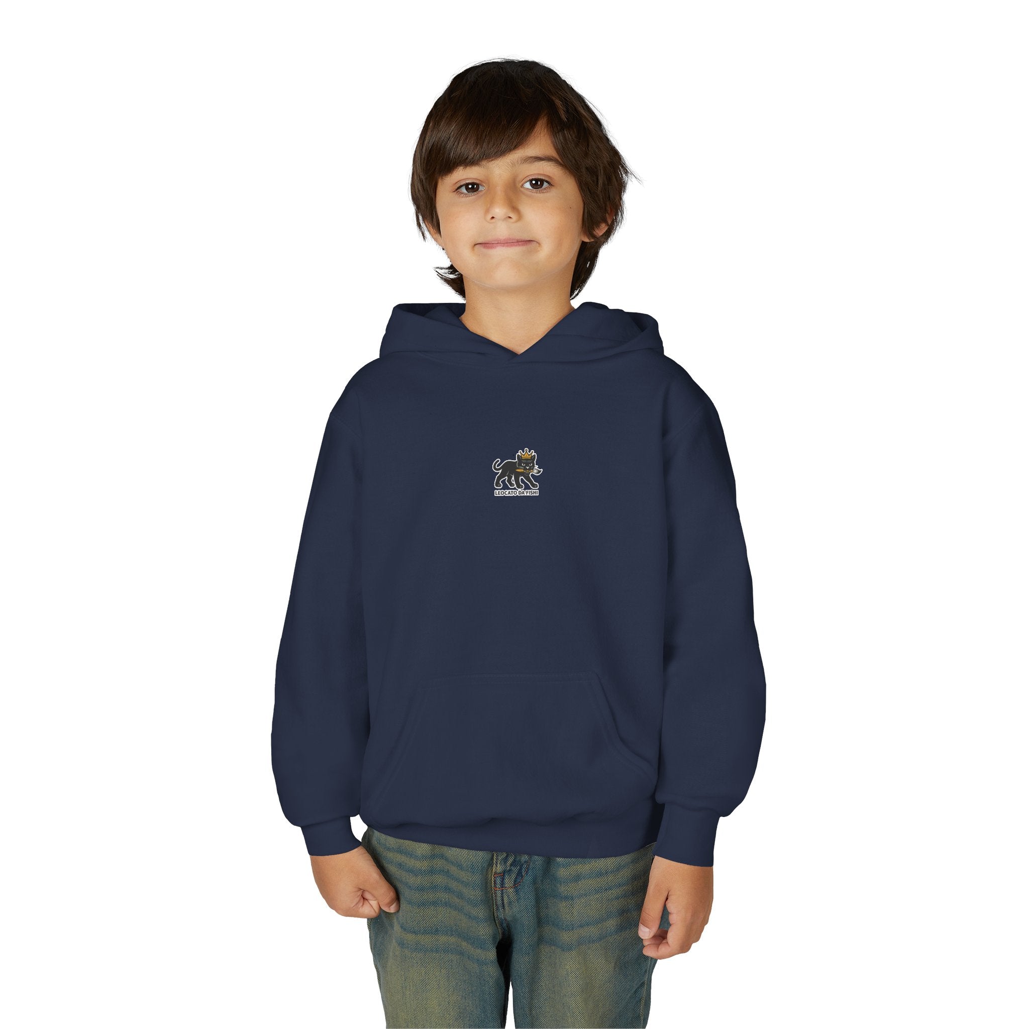 Youth Heavy Blend Hooded Sweatshirt with 'Leccato da Fish' Design - Cozy Gift for Teens, Memory Keepsake, Casual Wear, Birthday .