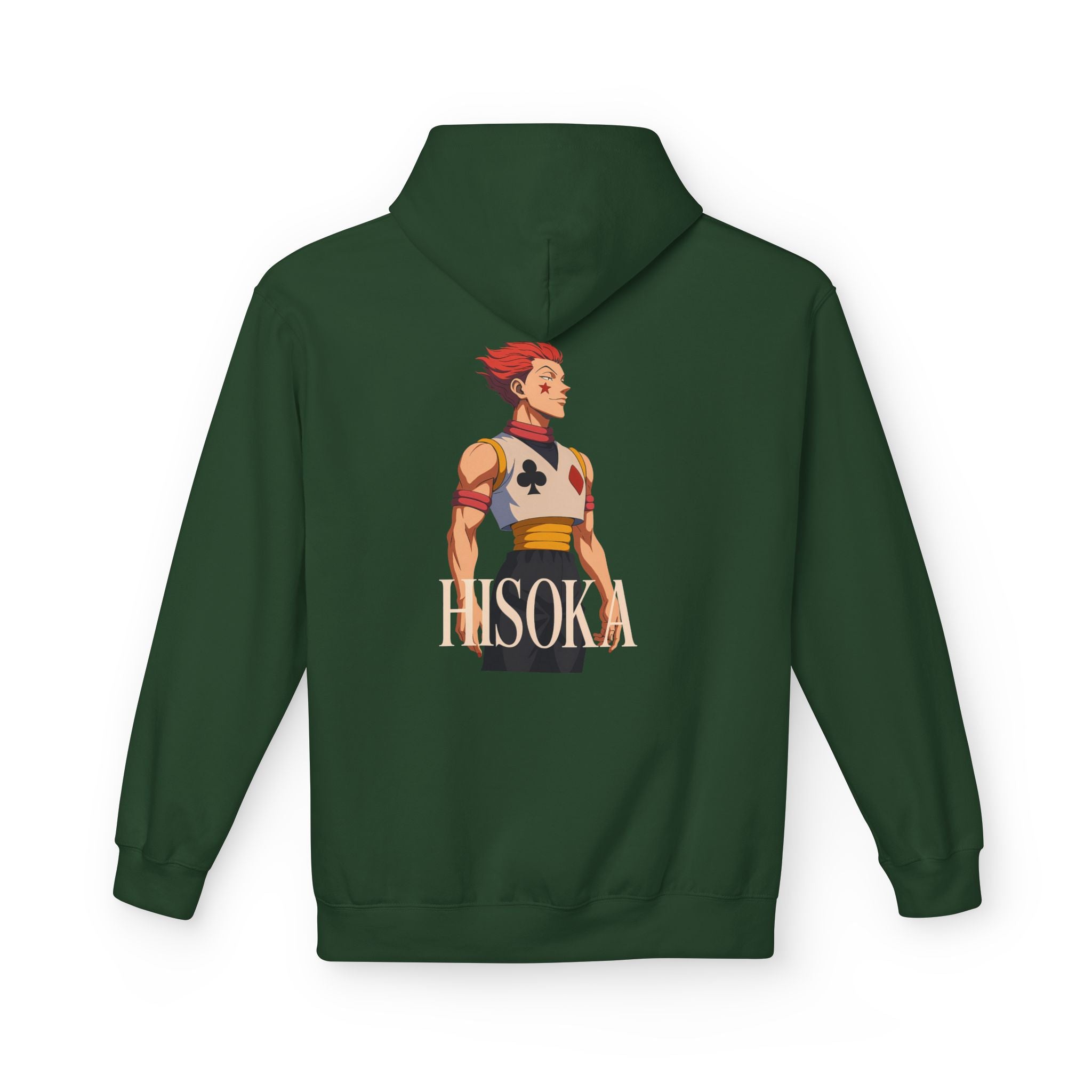 Stylish Hisoka Hoodie, Soft Unisex Fleece Sweatshirt, Trendy Anime Apparel, Cosplay Gift for Fans, Comfortable Streetwear