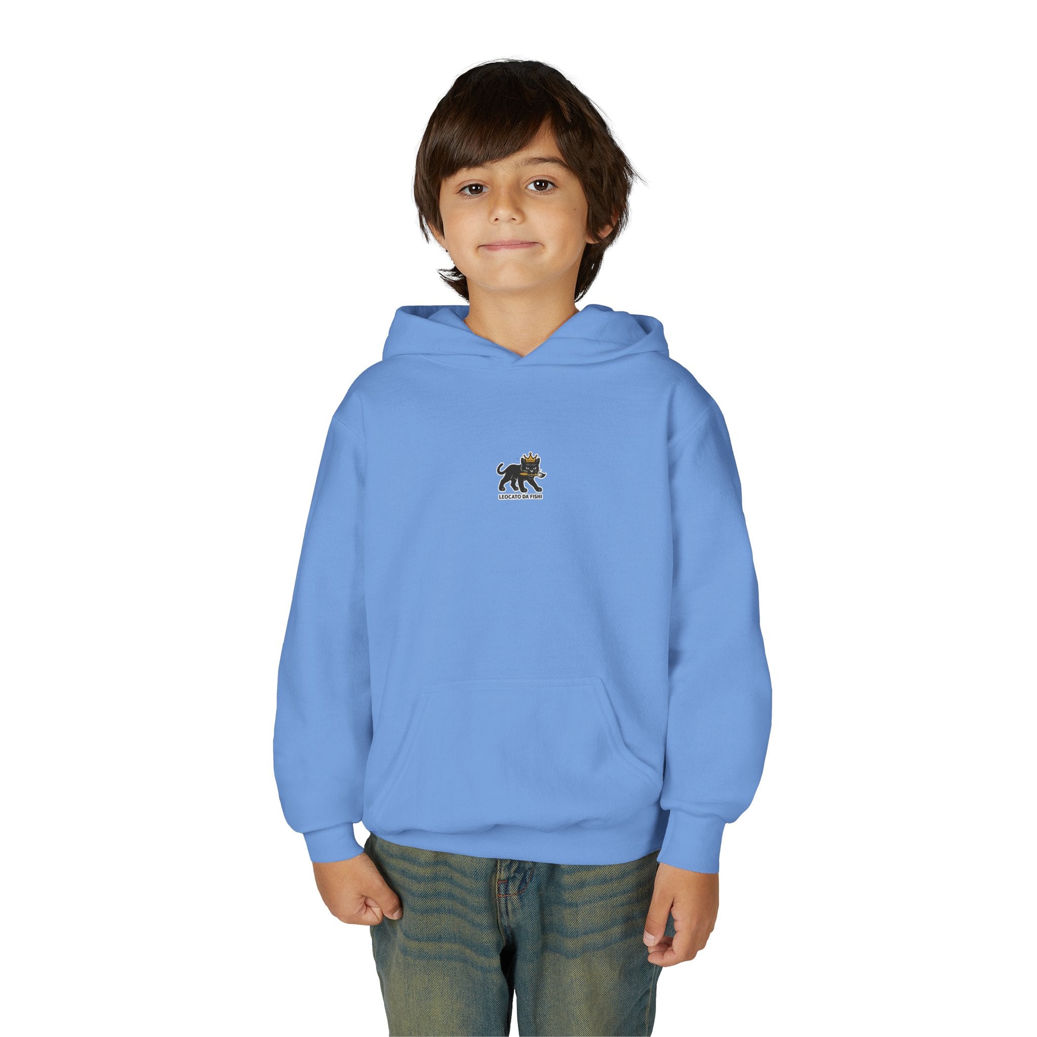 Youth Heavy Blend Hooded Sweatshirt with 'Leccato da Fish' Design - Cozy Gift for Teens, Memory Keepsake, Casual Wear, Birthday .