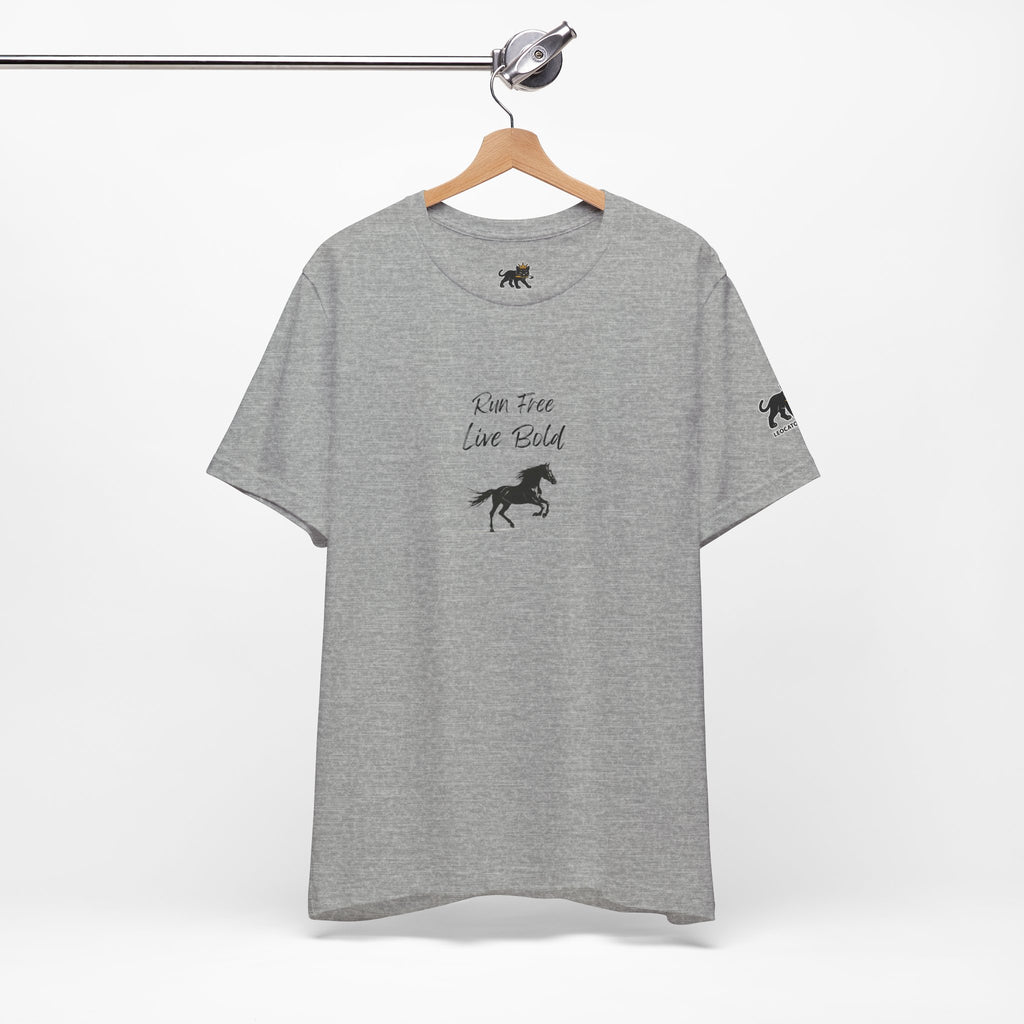 run free live bold Graphic Tee, Casual Summer Shirt, Marine Life T-Shirt, Gift for Sea Lovers,  high quality