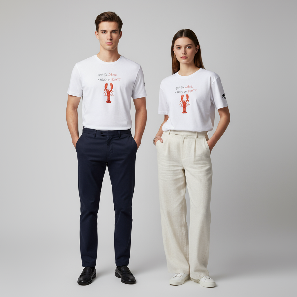 spot the  lobster your in date Graphic Tee, Casual Summer Shirt, Marine Life T-Shirt, Gift for Sea Lovers,  high quality