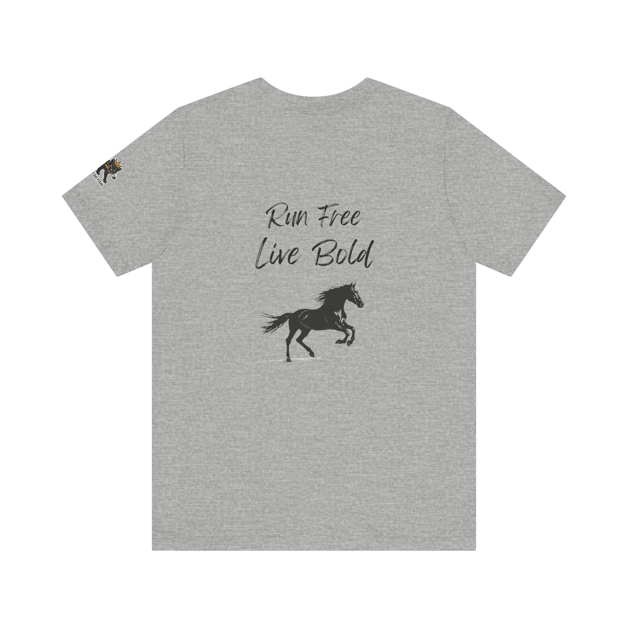 run free live bold Graphic Tee, Casual Summer Shirt, Marine Life T-Shirt, Gift for Sea Lovers,  high quality