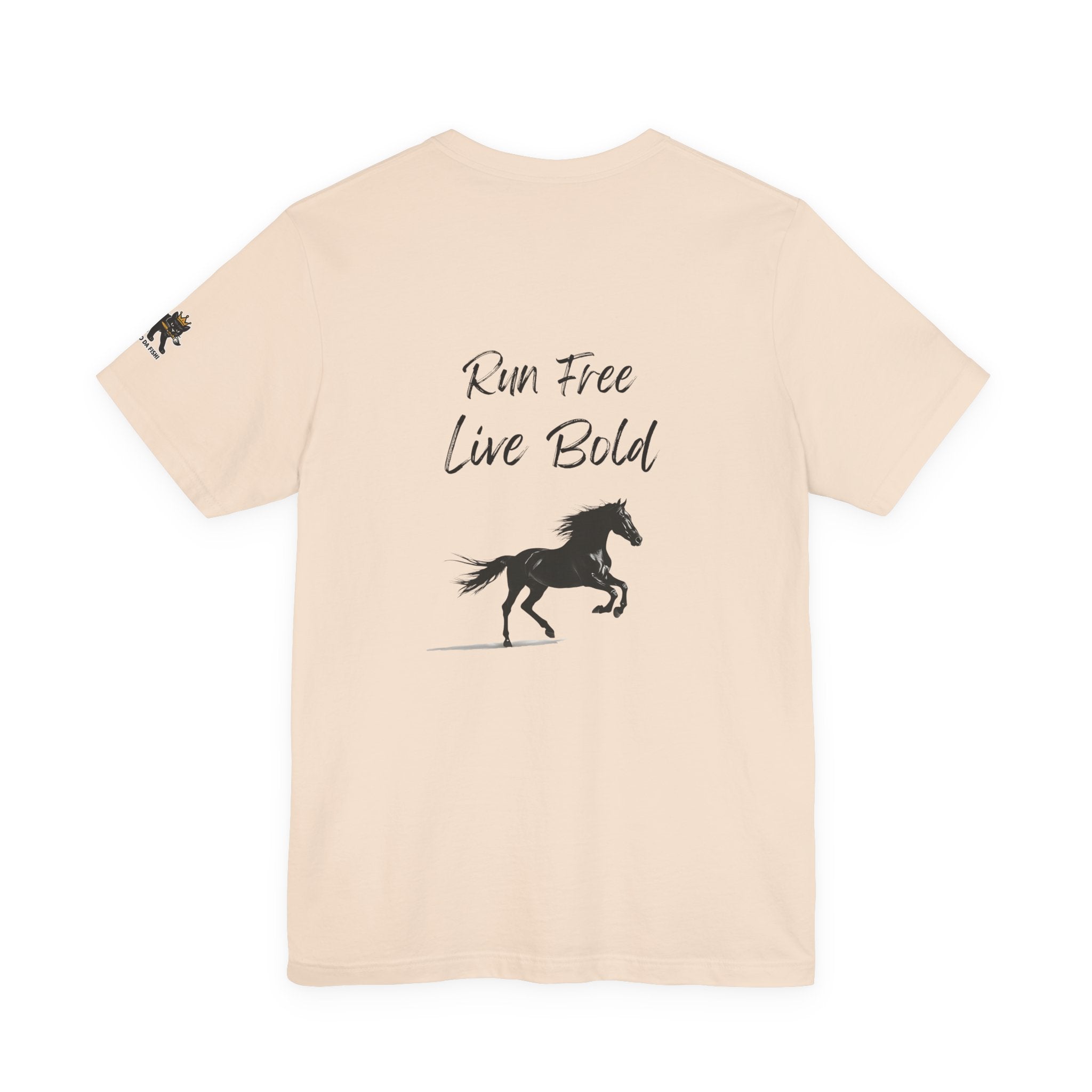 run free live bold Graphic Tee, Casual Summer Shirt, Marine Life T-Shirt, Gift for Sea Lovers,  high quality