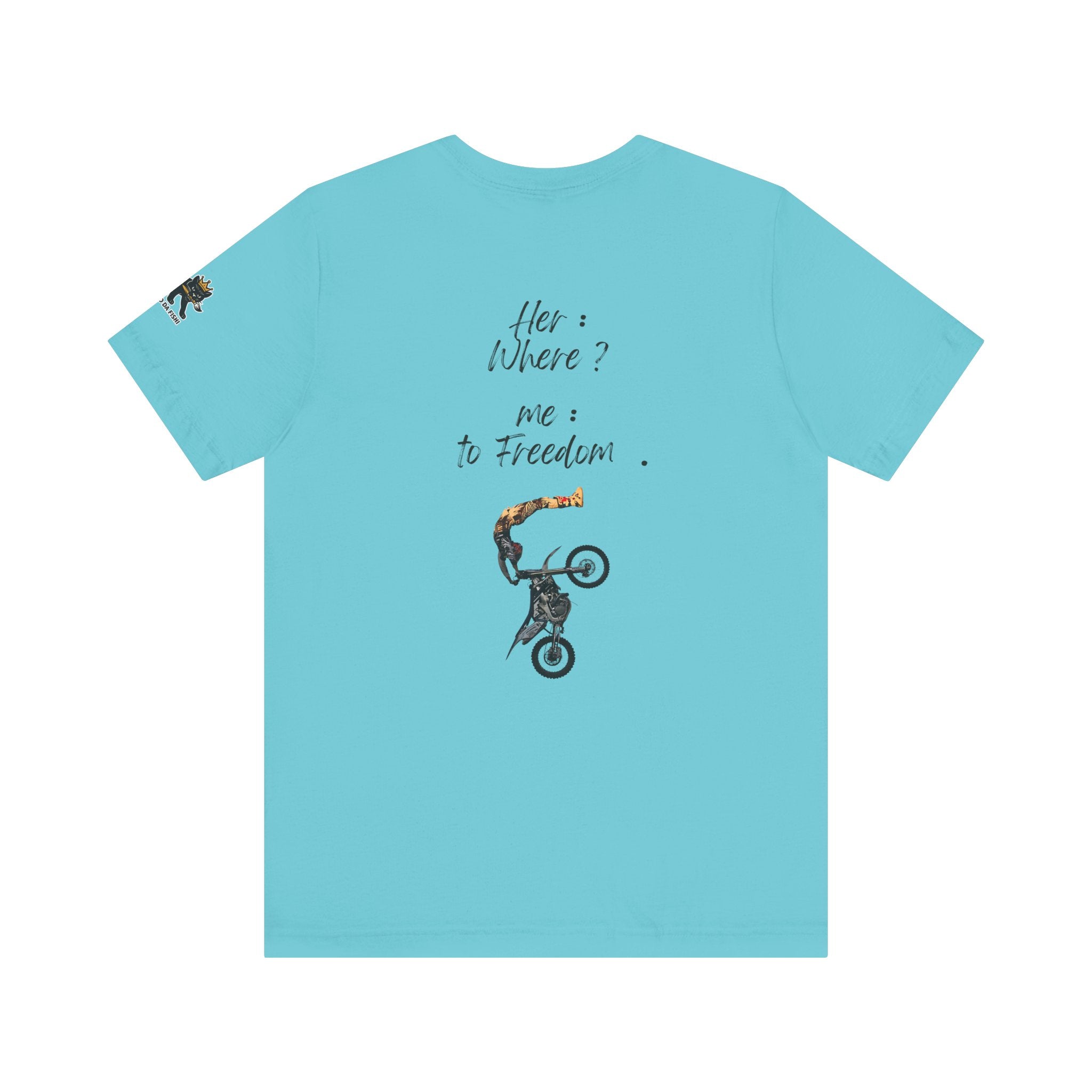 her where ? me to freedom Graphic Tee, Casual Summer Shirt, Marine Life T-Shirt, Gift for Sea Lovers,  high quality