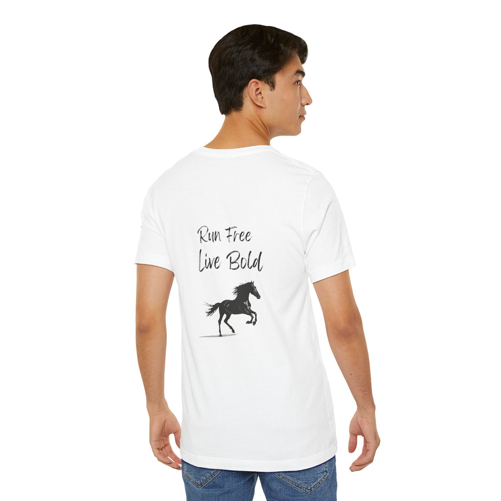 run free live bold Graphic Tee, Casual Summer Shirt, Marine Life T-Shirt, Gift for Sea Lovers,  high quality