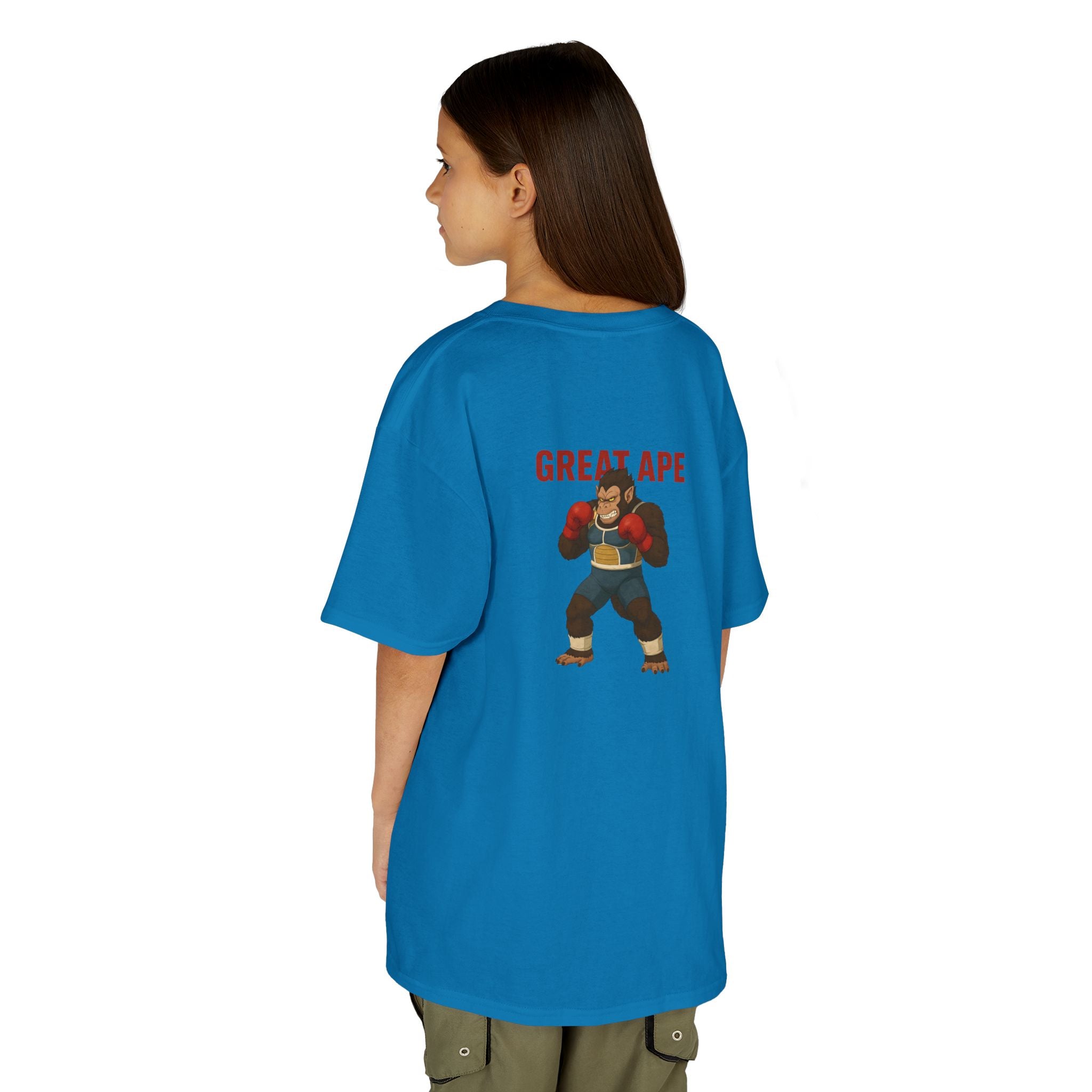Kids Graphic Tee with Great Ape Design, Fun T-Shirt for Boys Girls, Cartoon Shirt, Birthday Gift, Playtime Apparel