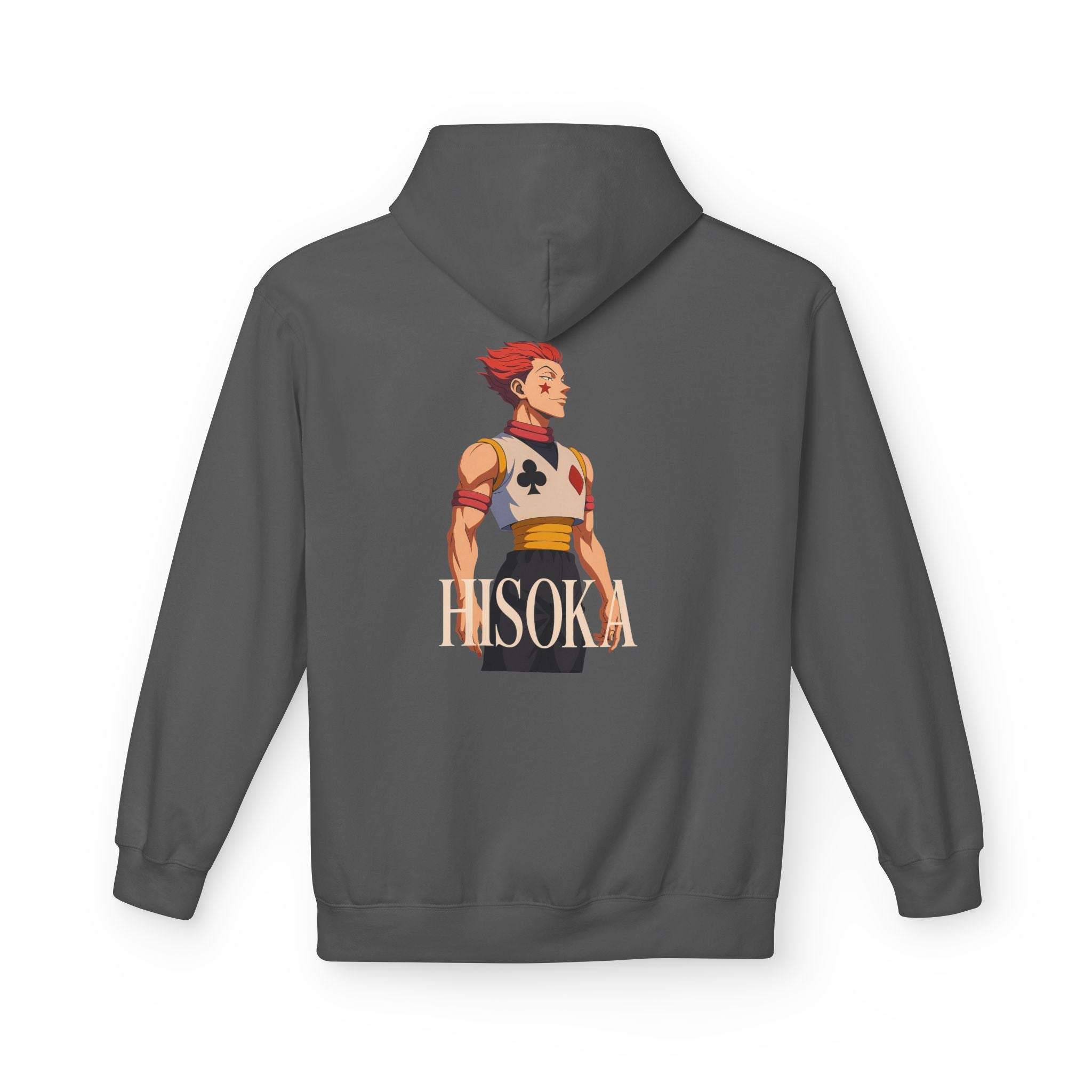 Stylish Hisoka Hoodie, Soft Unisex Fleece Sweatshirt, Trendy Anime Apparel, Cosplay Gift for Fans, Comfortable Streetwear
