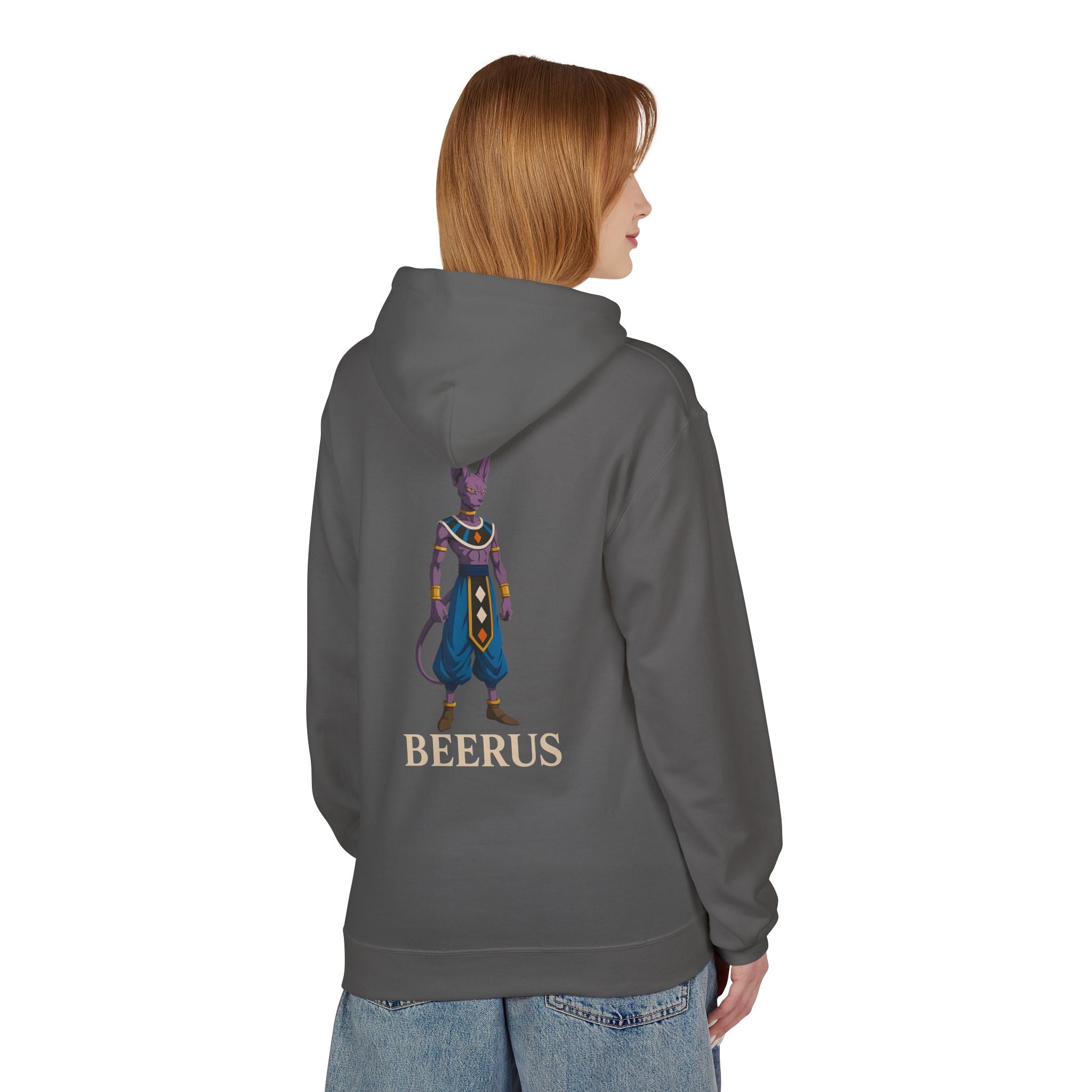 Stylish beerus Hoodie, Soft Unisex Fleece Sweatshirt, Trendy Anime Apparel, Cosplay Gift for Fans, Comfortable Streetwear