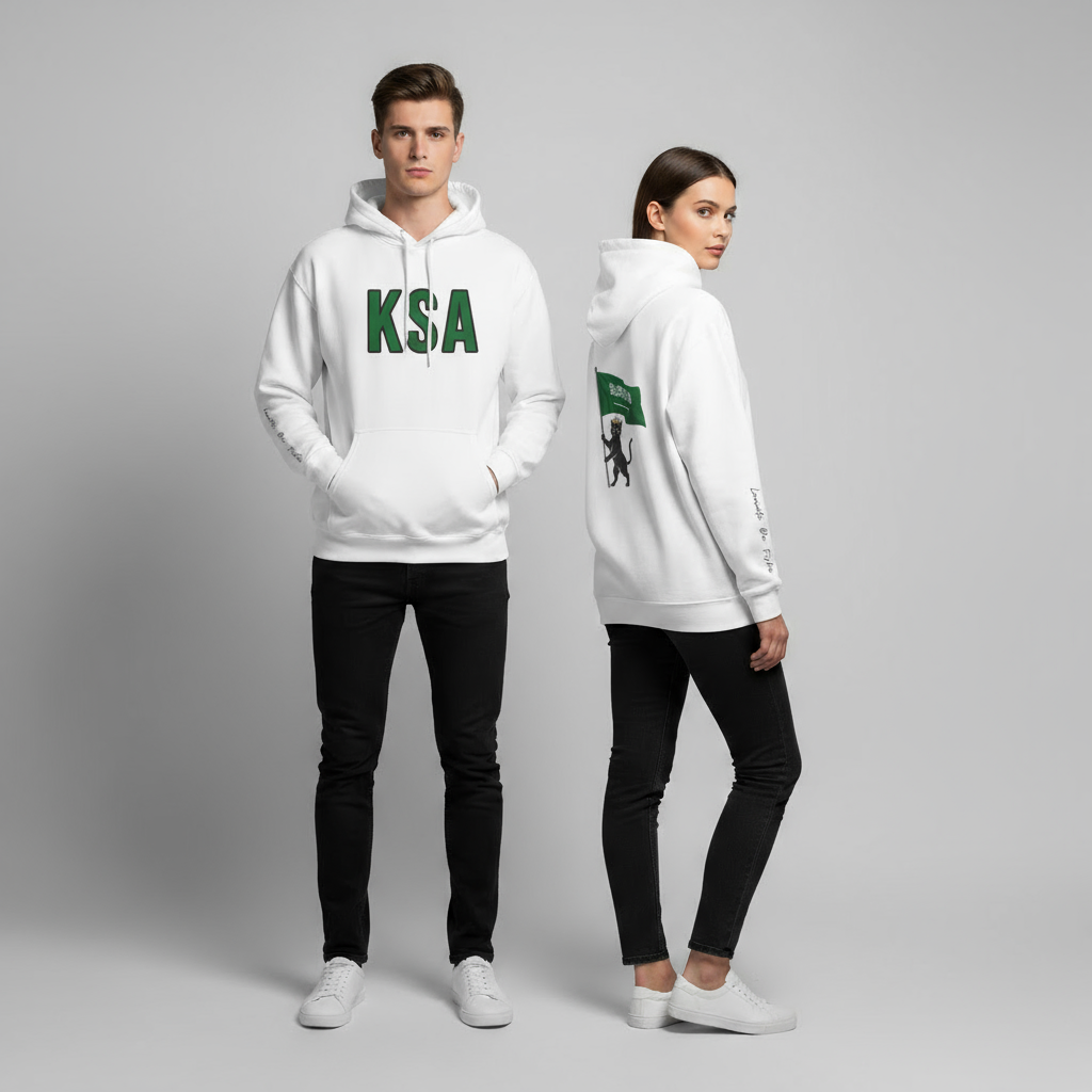 KSA flag hoodie ,